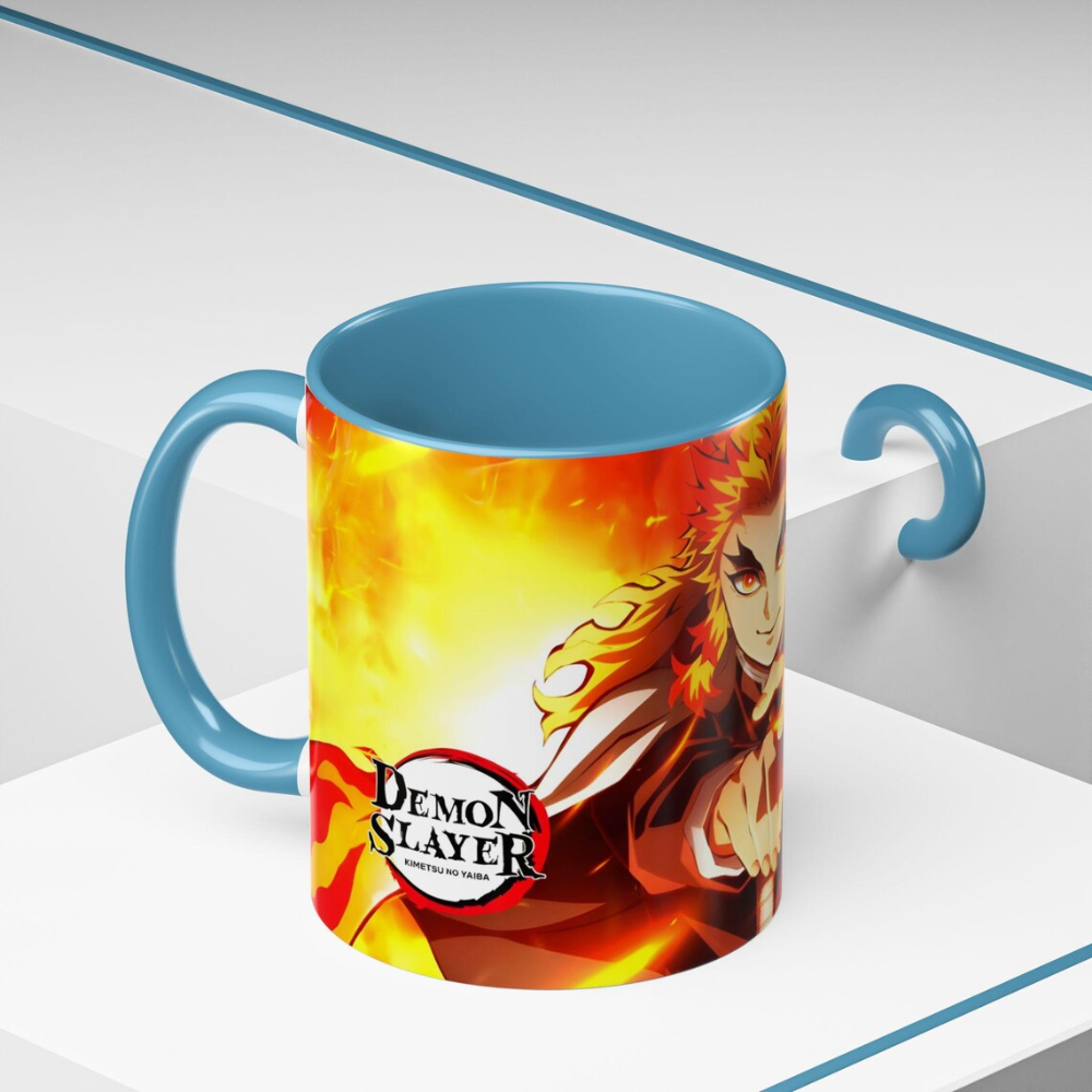 Kyojuro Rengoku Mug, Demon Slayer Cup, Anime Coffee Mug, 11oz, 15oz, High Quality Ceramic