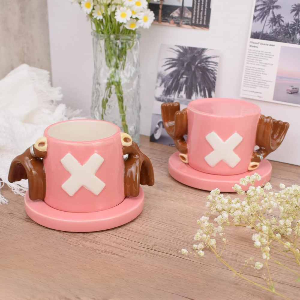 One Piece Anime Luffys Hat Inspired Ceramic Coffee Cup