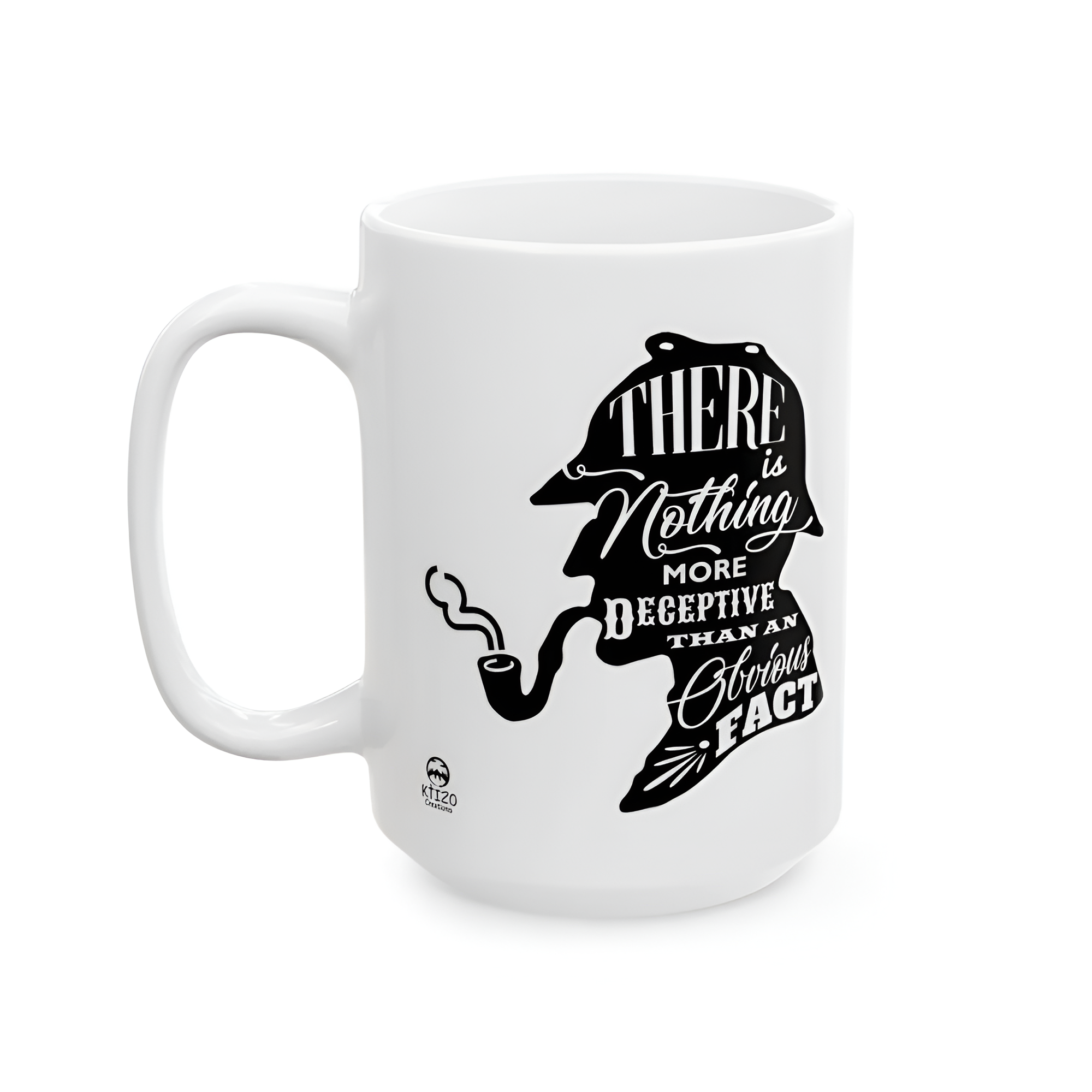 Sherlock Holmes Silhouette Literary Ceramic Coffee Mug