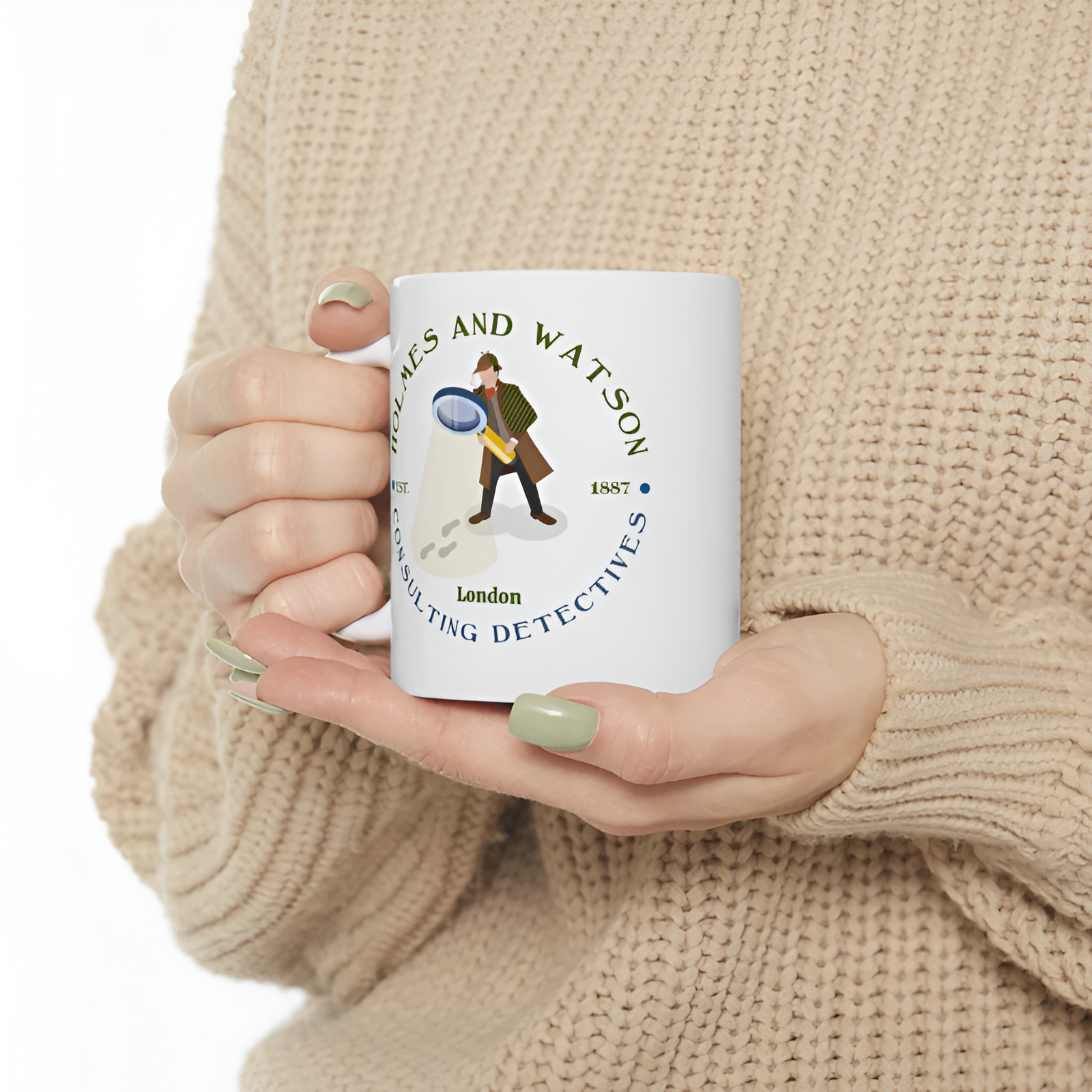 Sherlock Holmes And Watson Detective Ceramic Mug