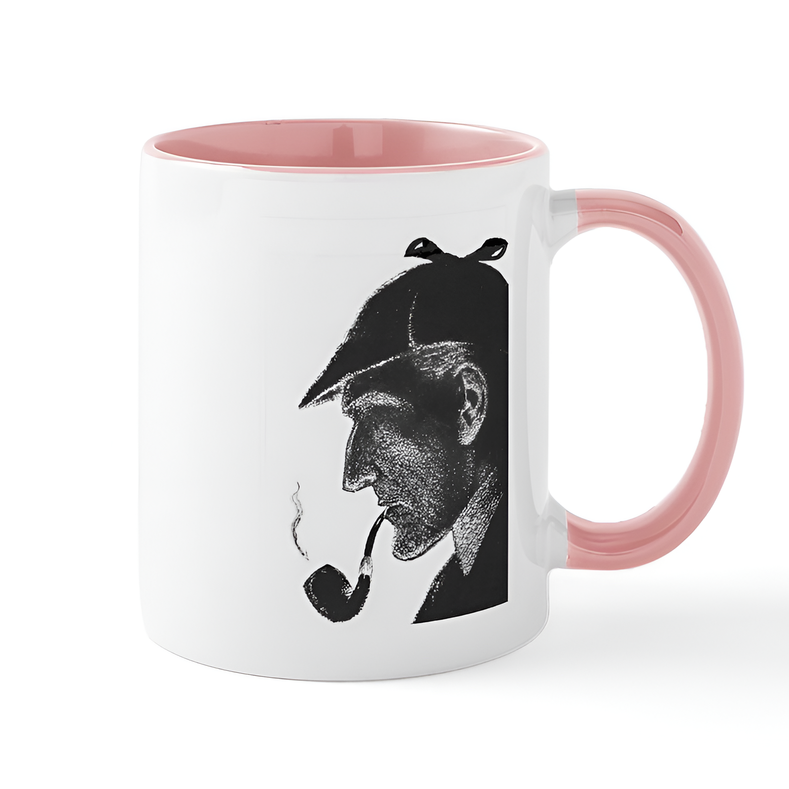 Sherlock Holmes Smoking Pipe Portrait Classic Coffee Mug