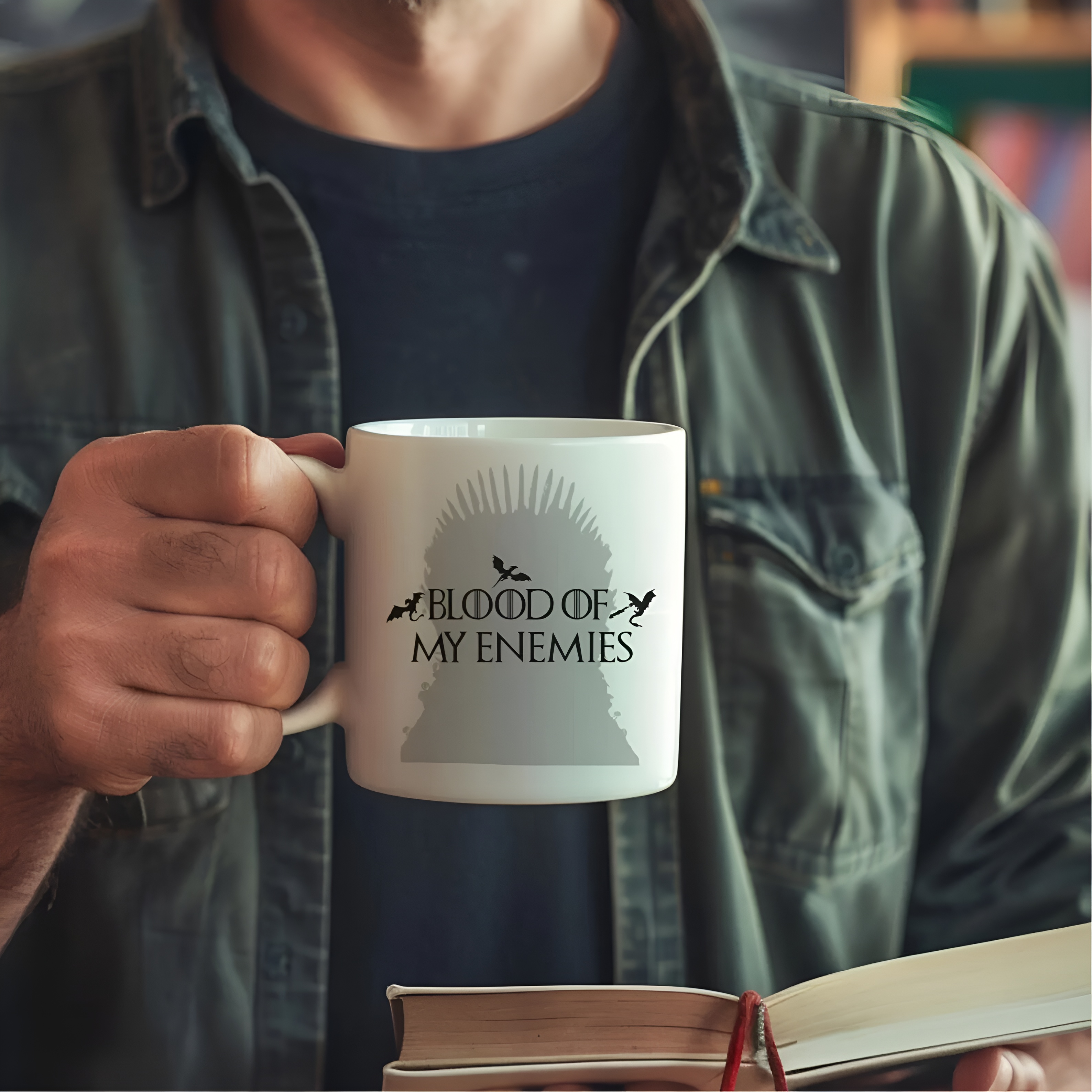 Game of Thrones Inspired Mug: Dragons Fantasy Ceramic Coffee Cup 