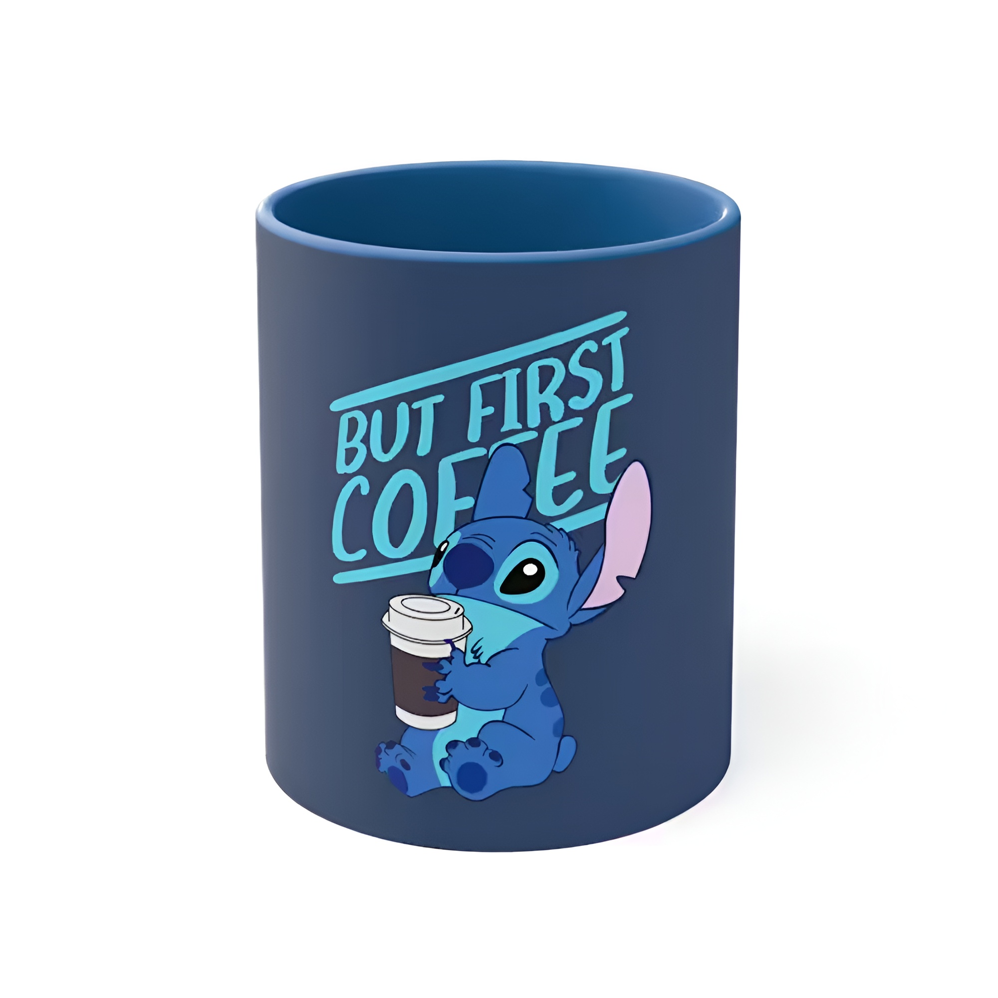 But First Coffee Printed Mug With Stitch Design