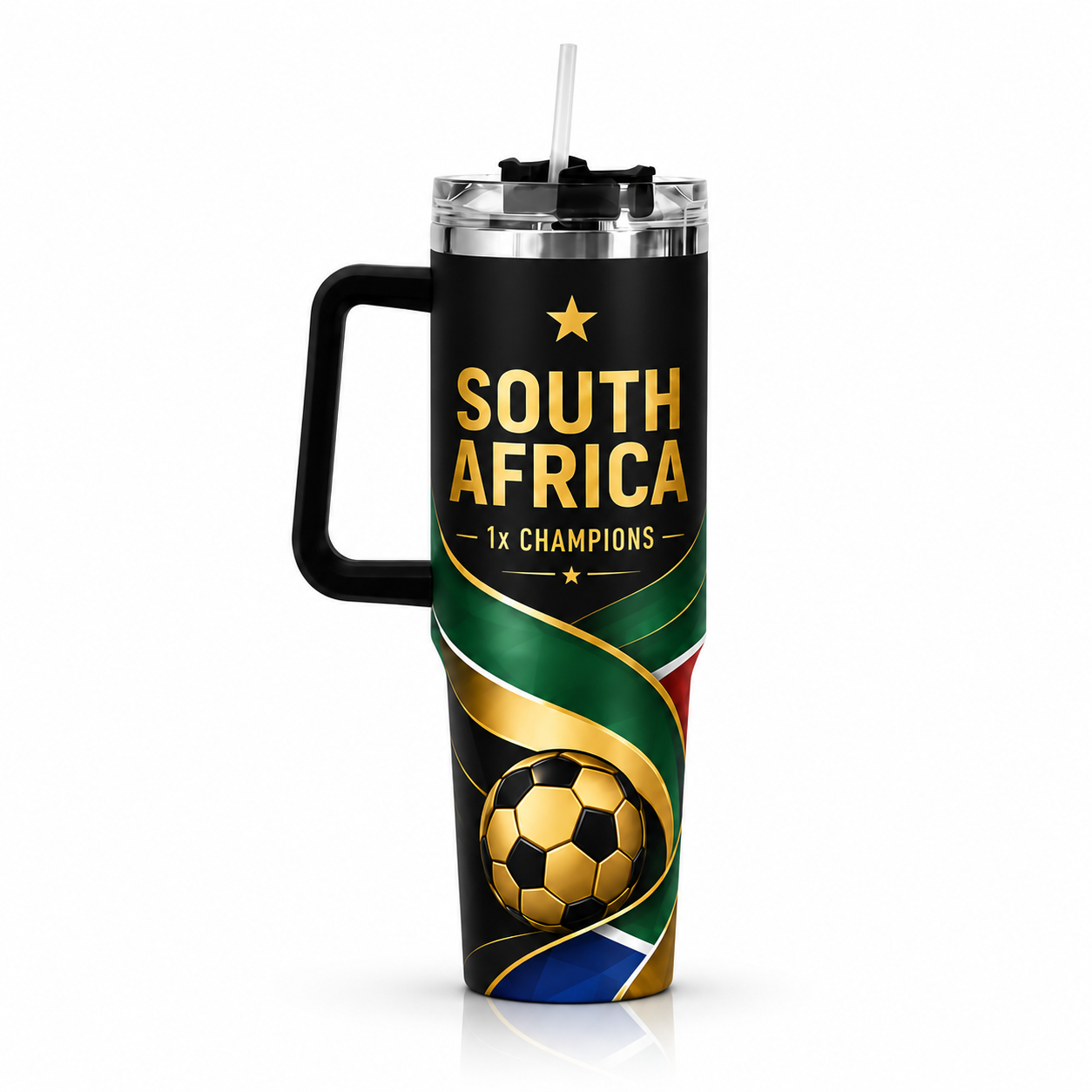 FIFA 2026 South Africa Football Sports All Over Printed 40oz Tumbler With Straw And Lid