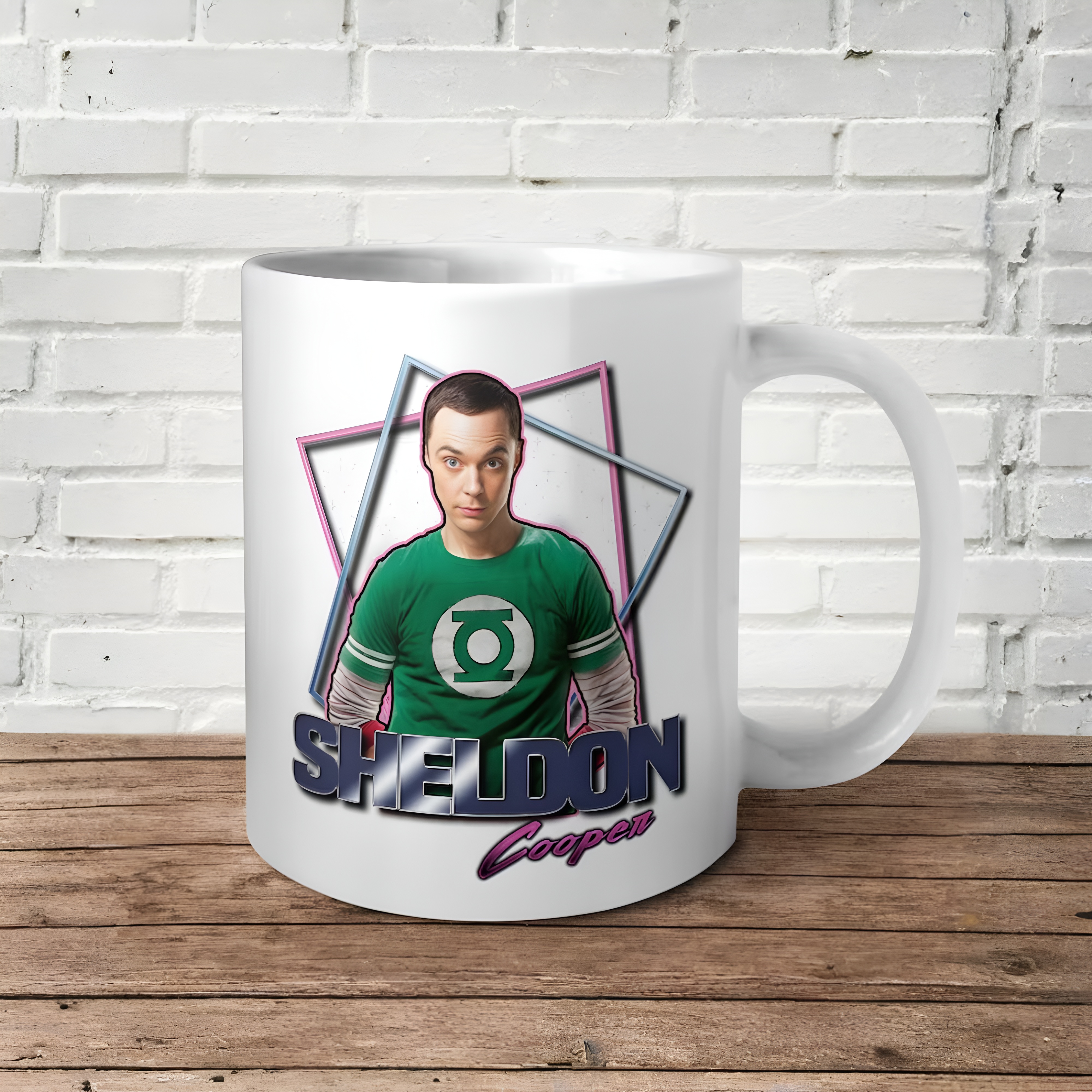 Sheldon Cooper Hero Tee Homage Portrait Mug