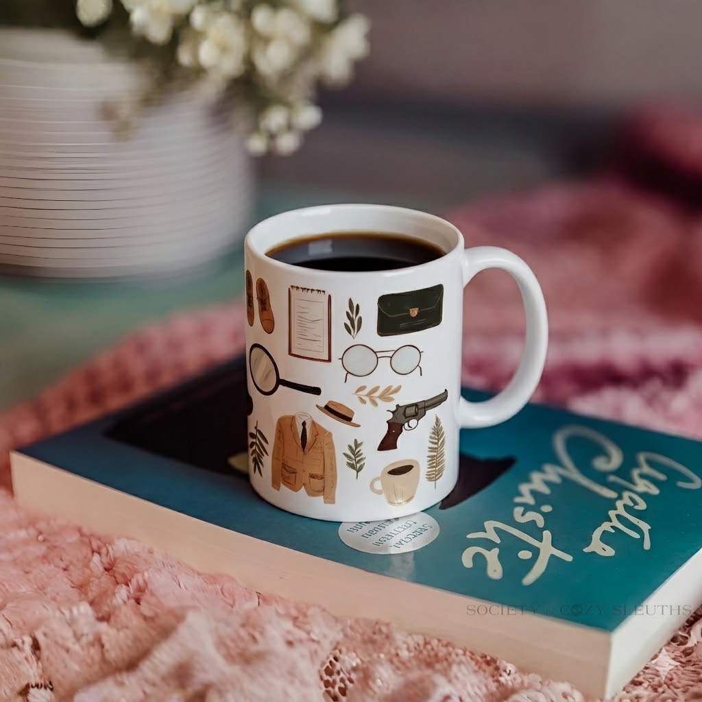 Sherlock Holmes And Agatha Christie Mystery Mug