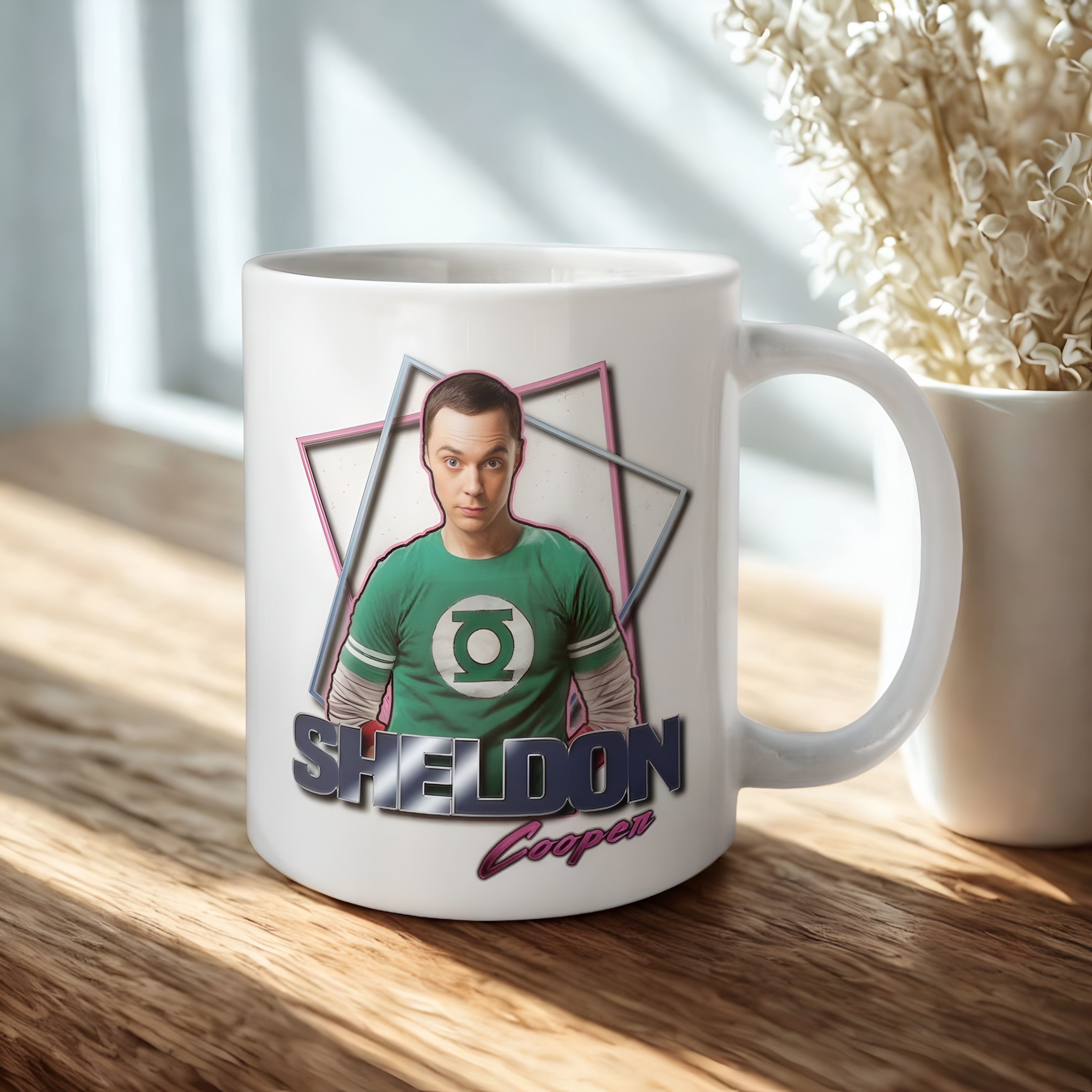 Sheldon Cooper Hero Tee Homage Portrait Mug