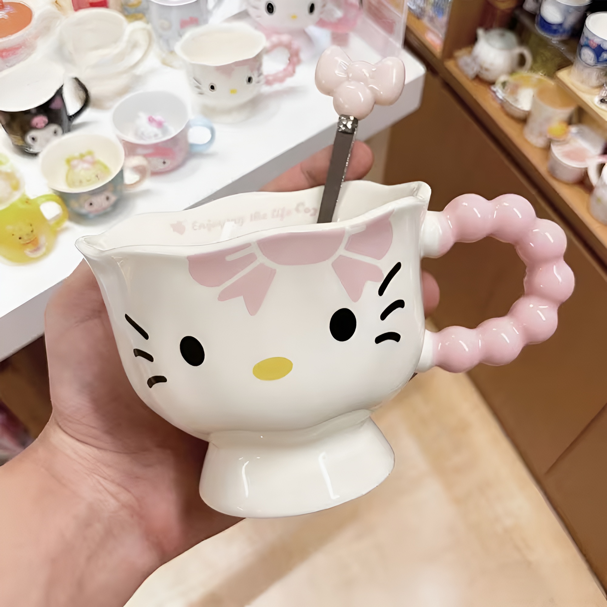 Sanrio Cute And Stylish Mugs, Couple Cups, Birthday Gifts, Water Cups, Hello Kitty Ceramic Mugs