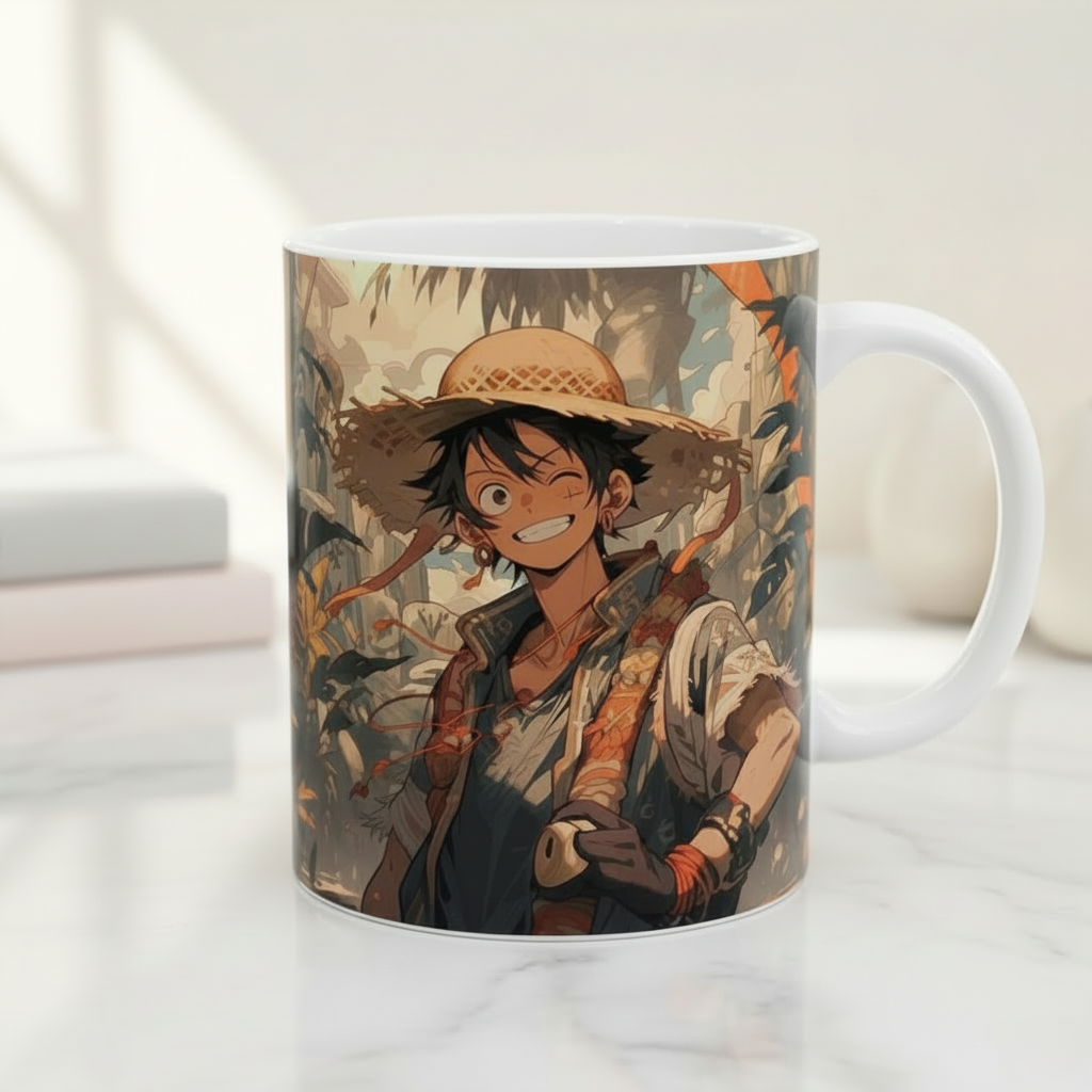 Anime Pirate Adventure Character Themed Ceramic Coffee Mug