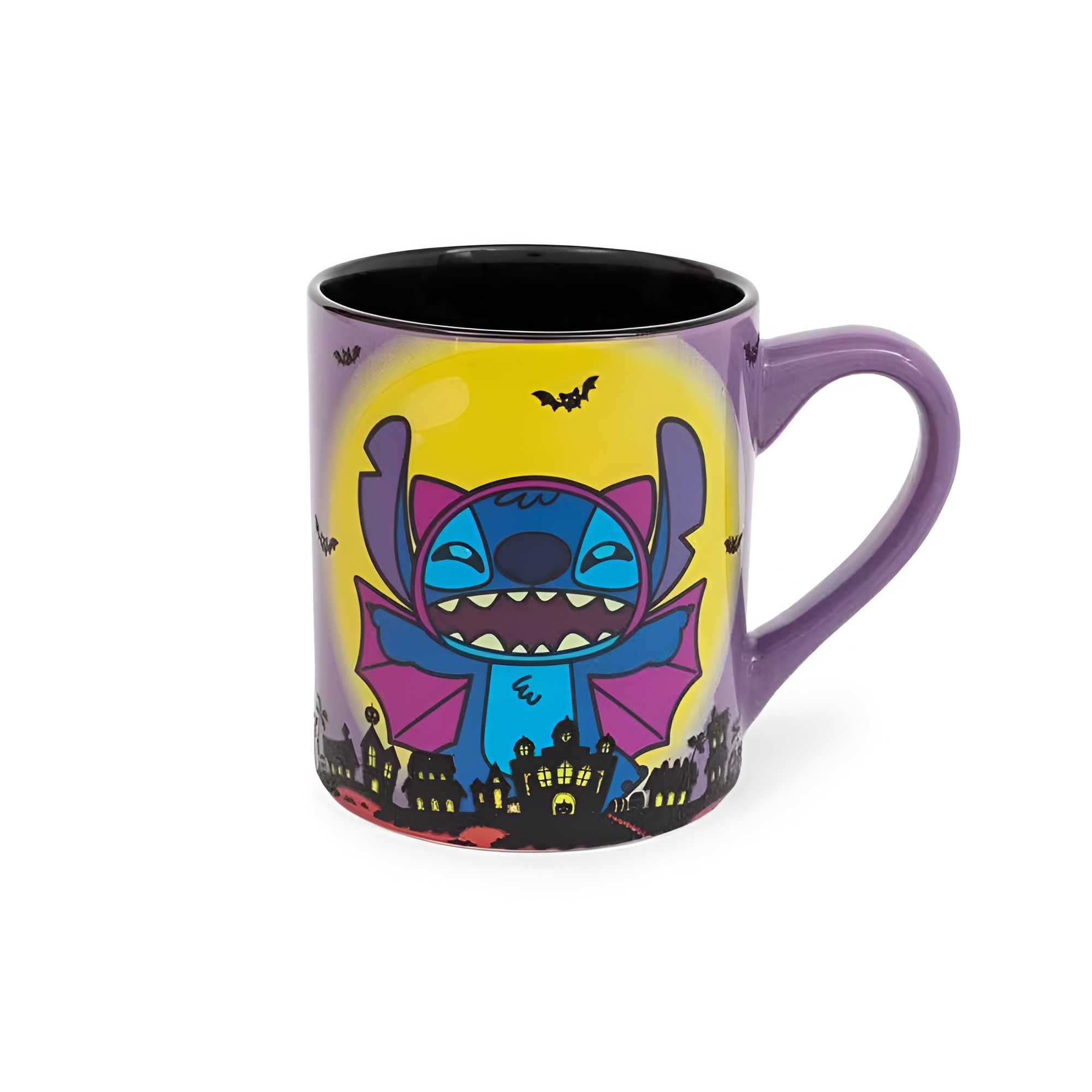 Stitch Vampire Graphic Print 14oz Glitter Ceramic Coffee Mug