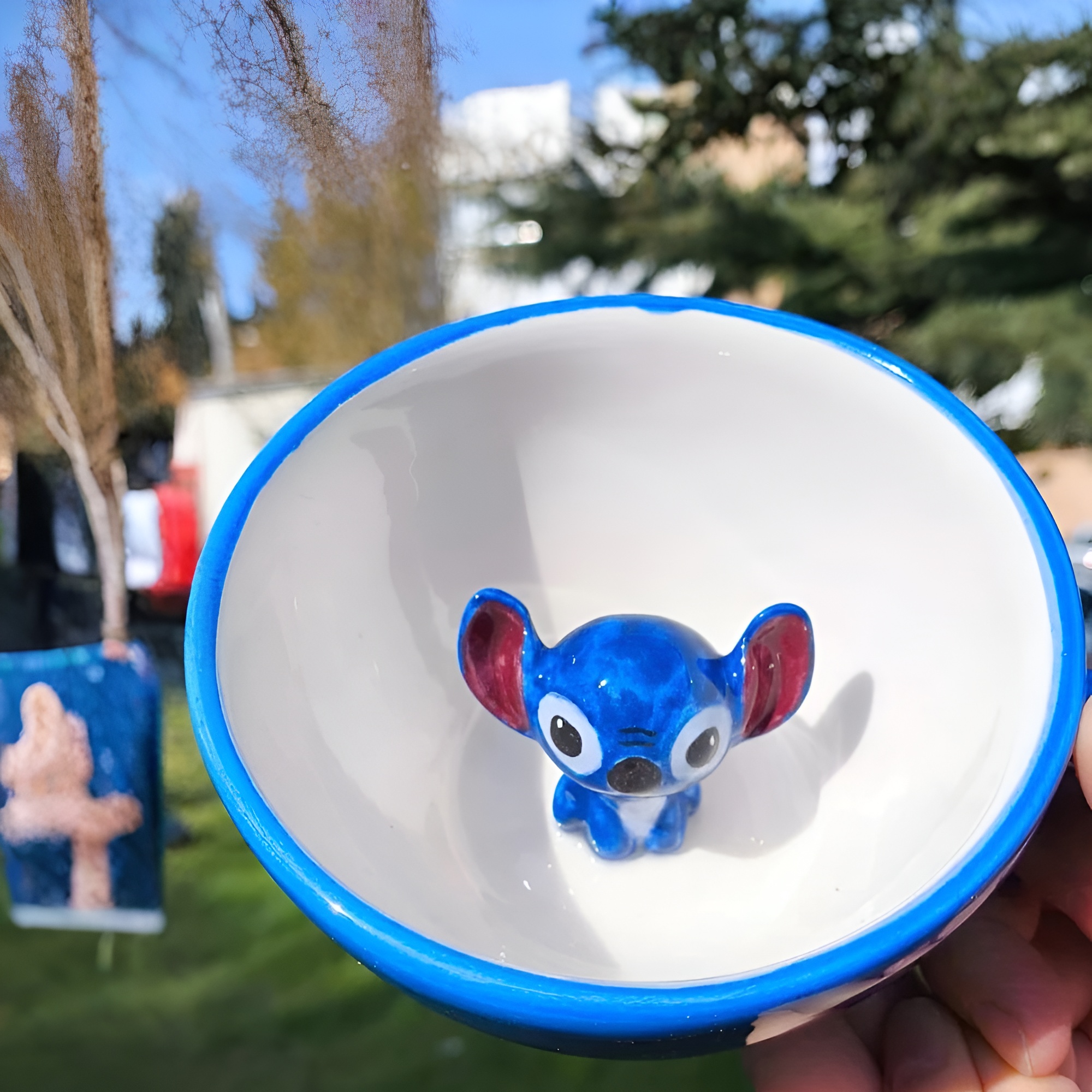 3D Stitch Themed Artistic Handmade Coffee Mug 