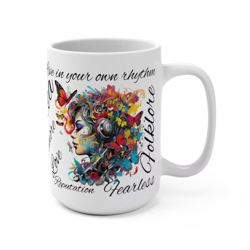 Swiftea Coffee Mug: Taylor Albums Inspired Fan Merch - 15oz