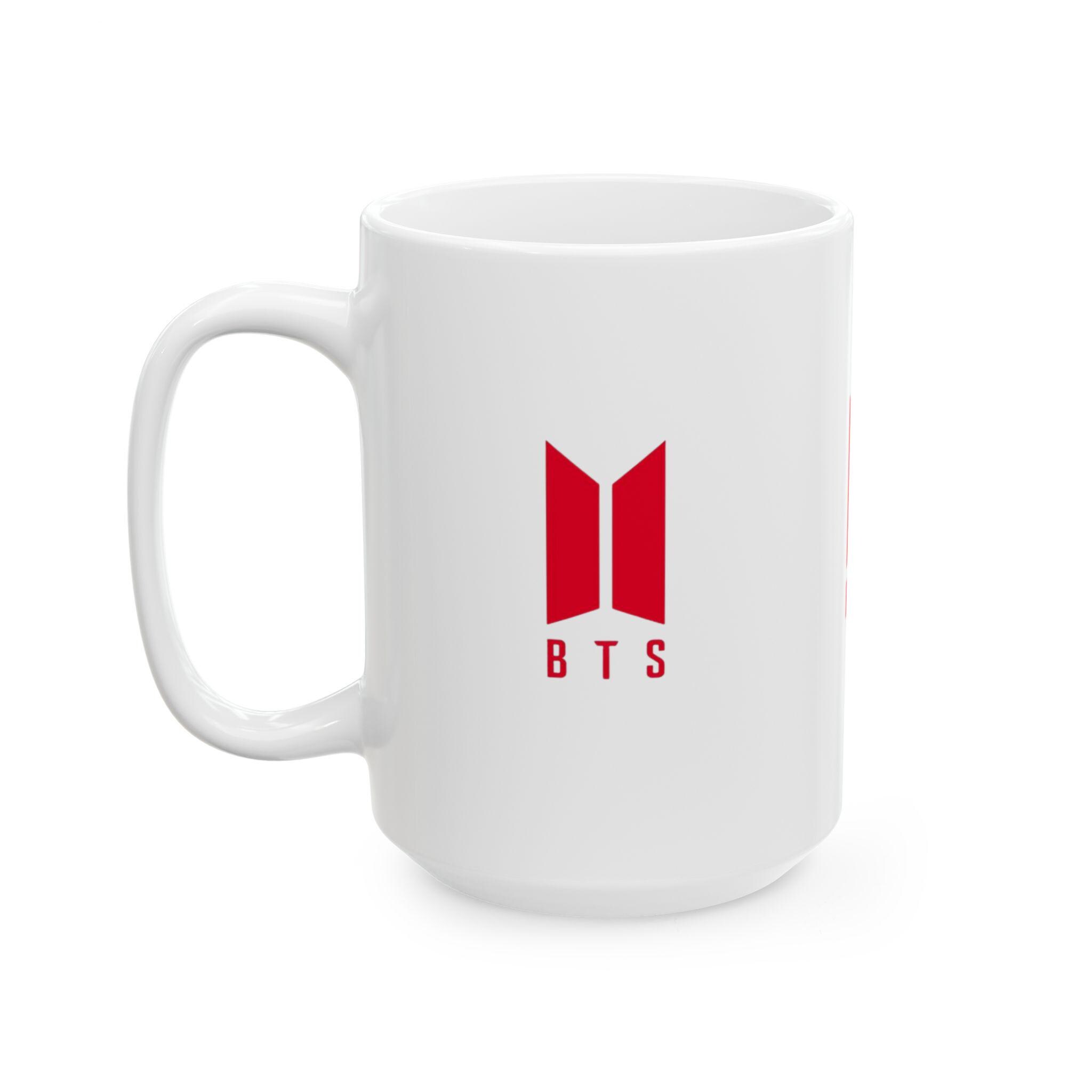 BTS Logo Ceramic Coffee White Mug