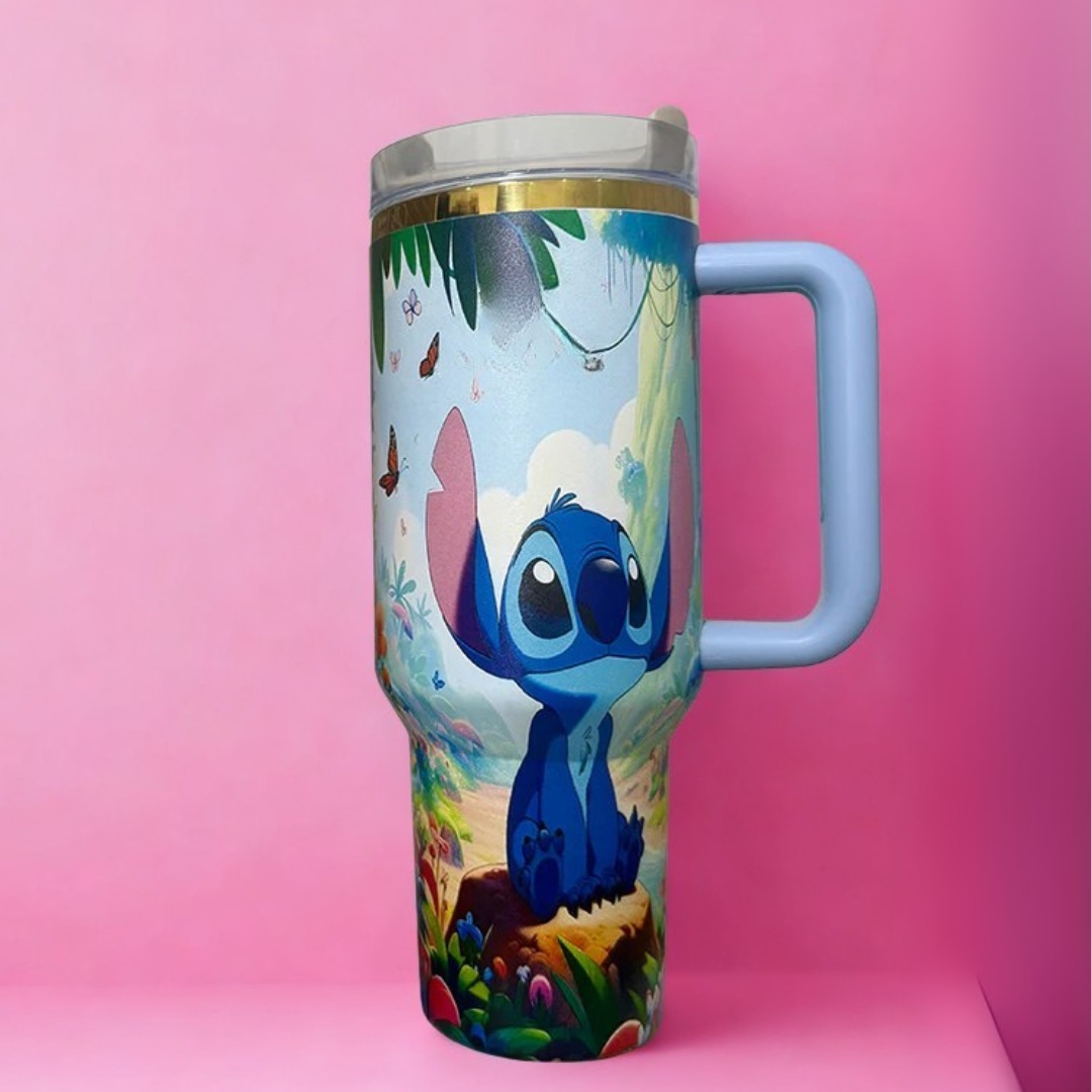 40oz Stainless Steel Tumbler with Insulated Travel Cup with Lid