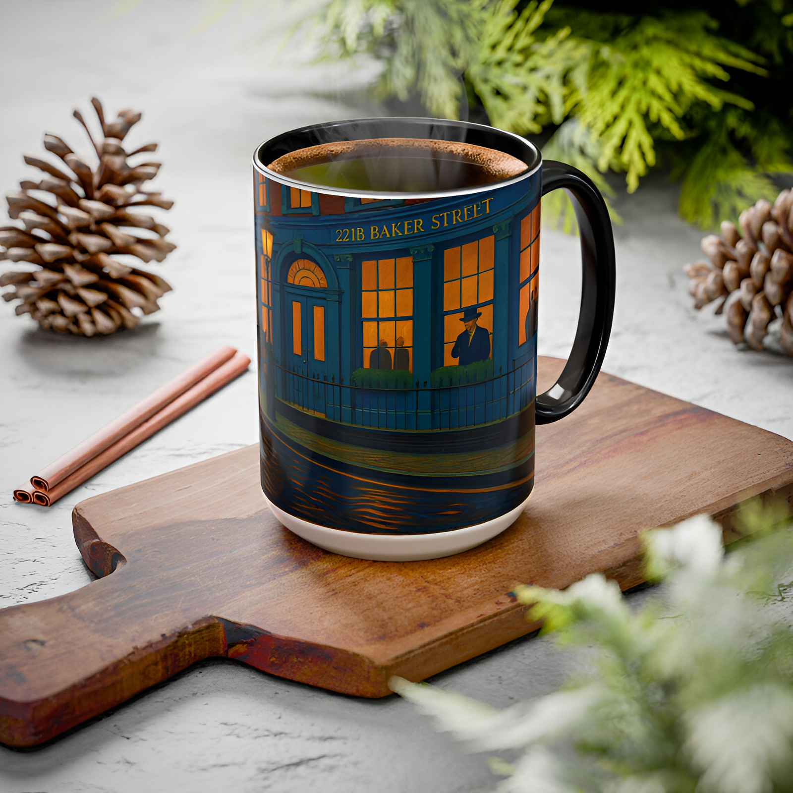Sherlock Inspired Baker Street Evening Ceramic Mug 