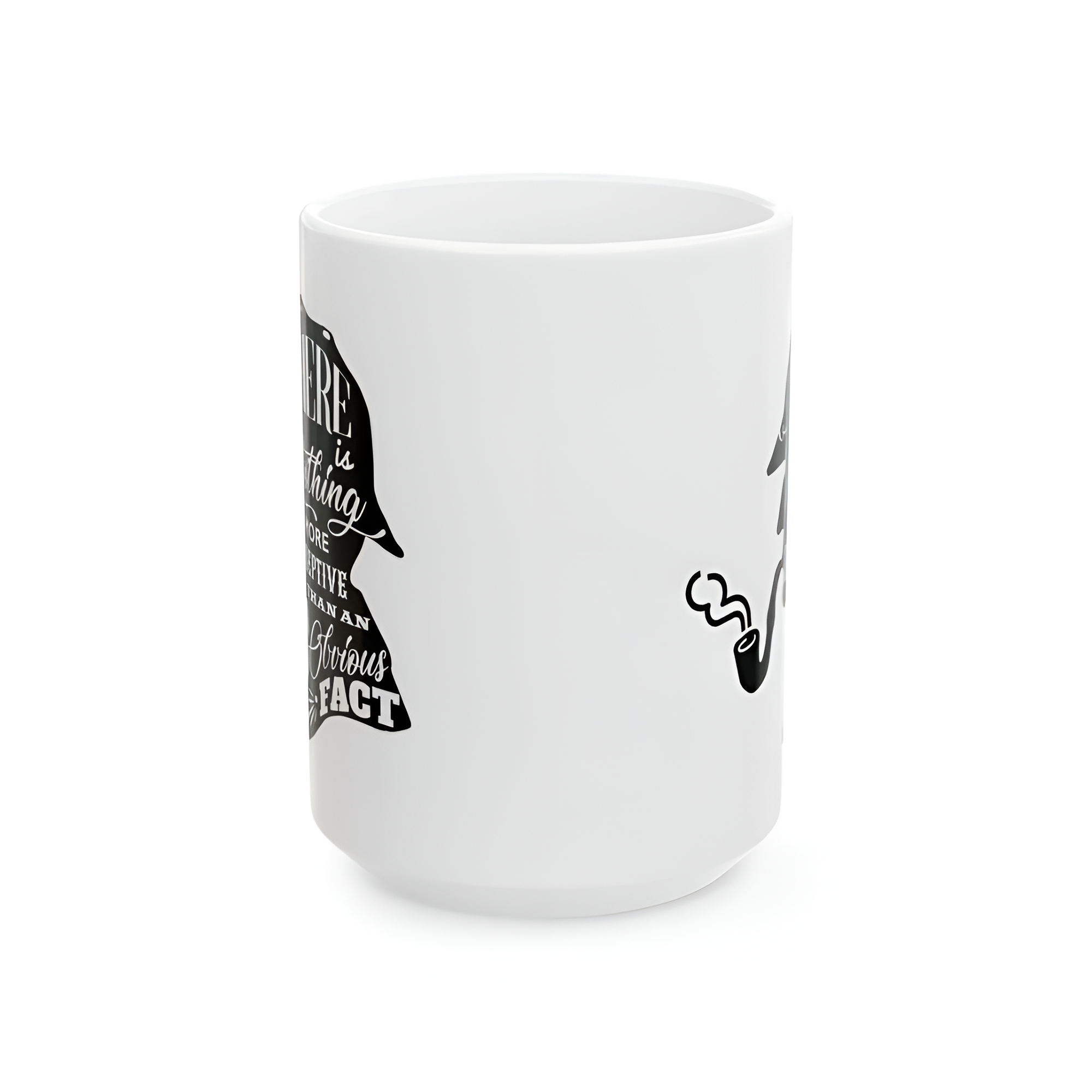 Sherlock Holmes Silhouette Literary Ceramic Coffee Mug
