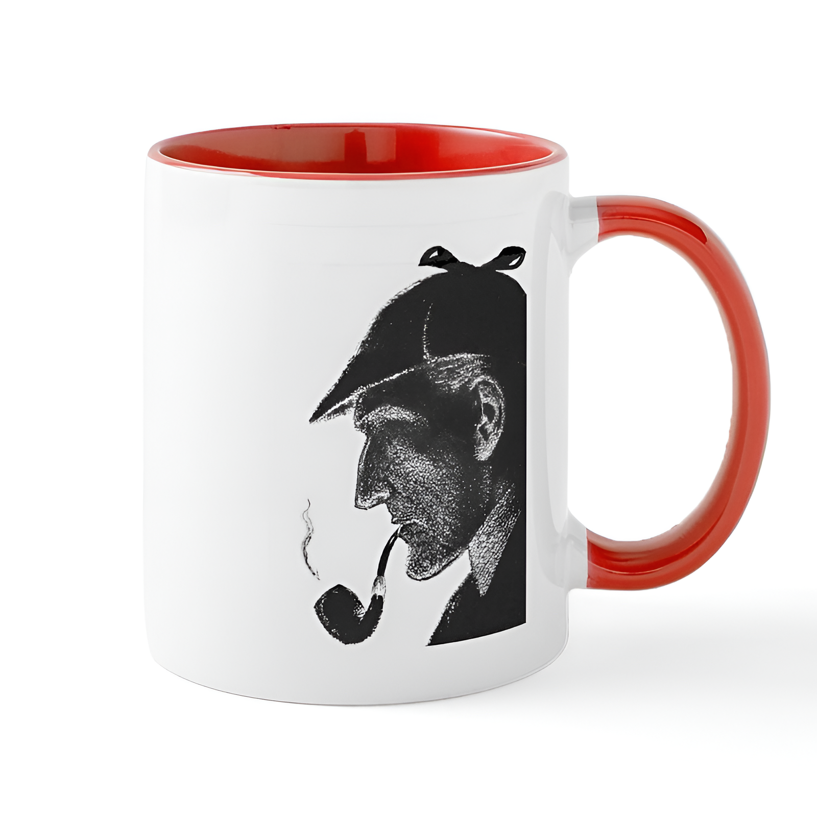 Sherlock Holmes Smoking Pipe Portrait Classic Coffee Mug