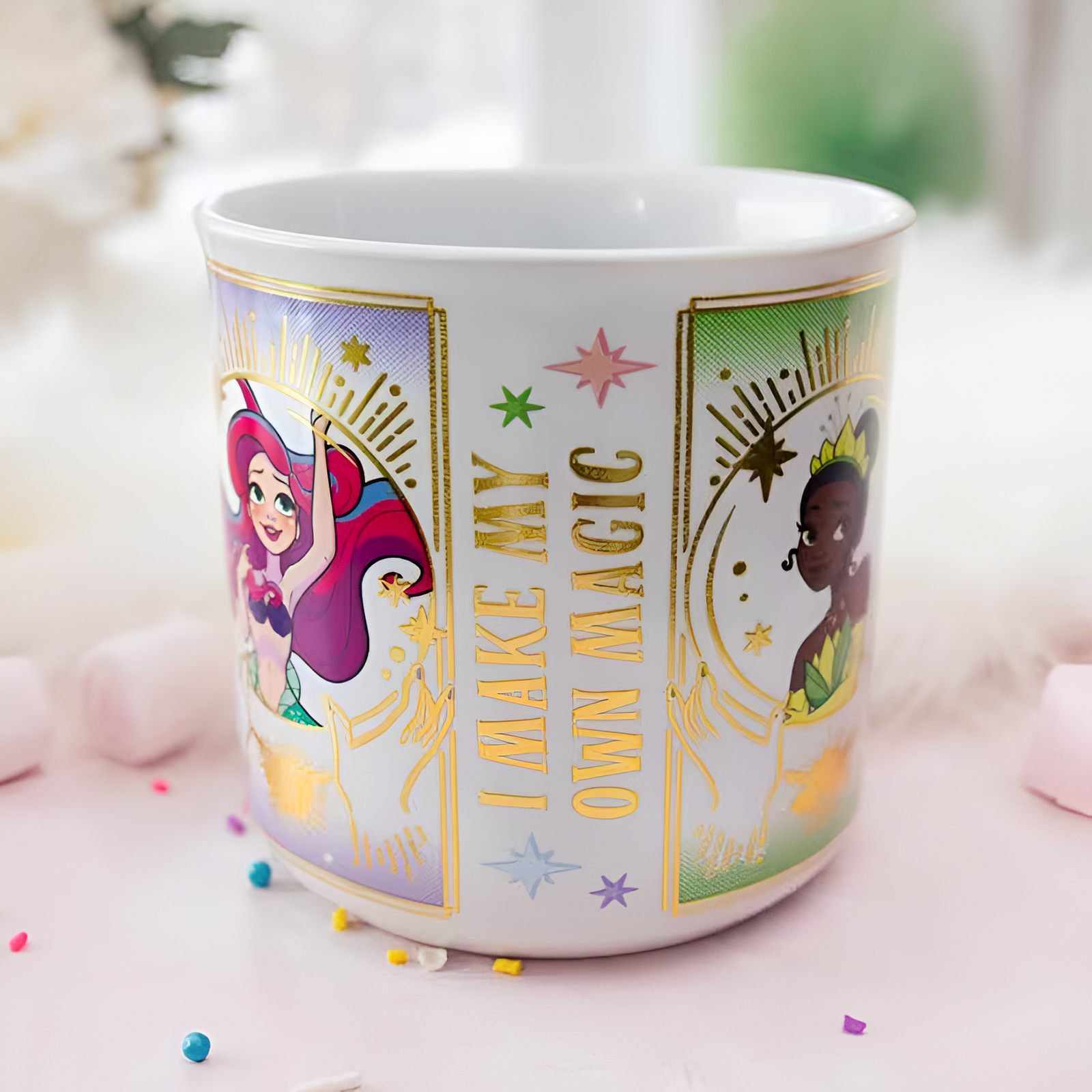 Princess “I Make My Own Magic” 20oz Foil Ceramic Mug Cute Coffee Cup