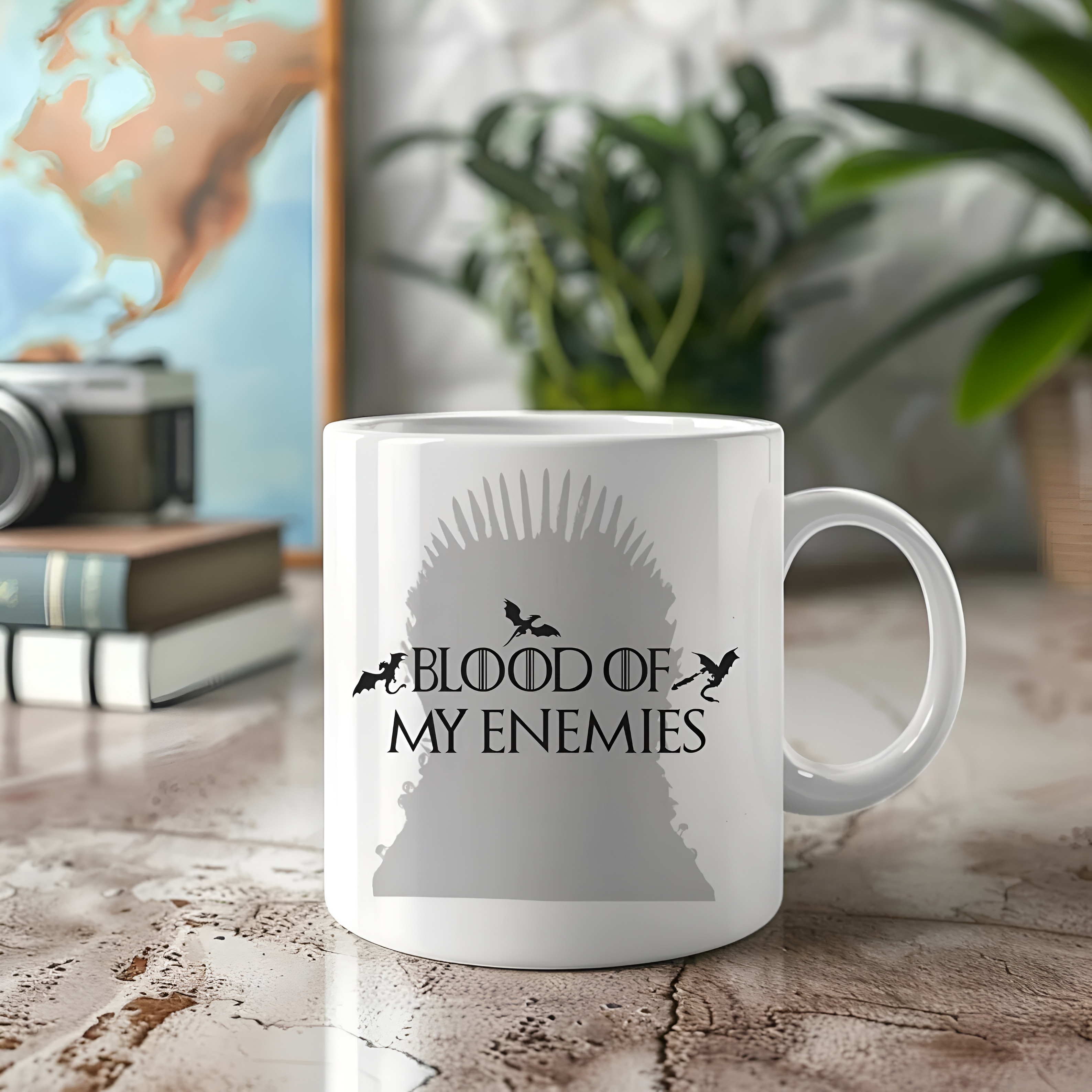 Game of Thrones Inspired Mug: Dragons Fantasy Ceramic Coffee Cup 