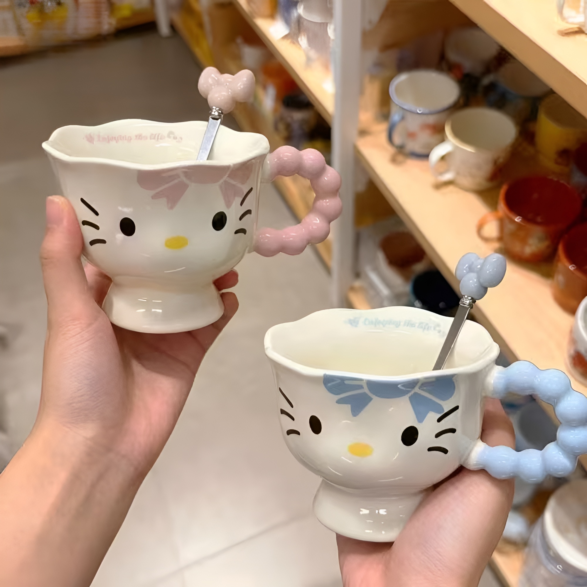 Sanrio Cute And Stylish Mugs, Couple Cups, Birthday Gifts, Water Cups, Hello Kitty Ceramic Mugs