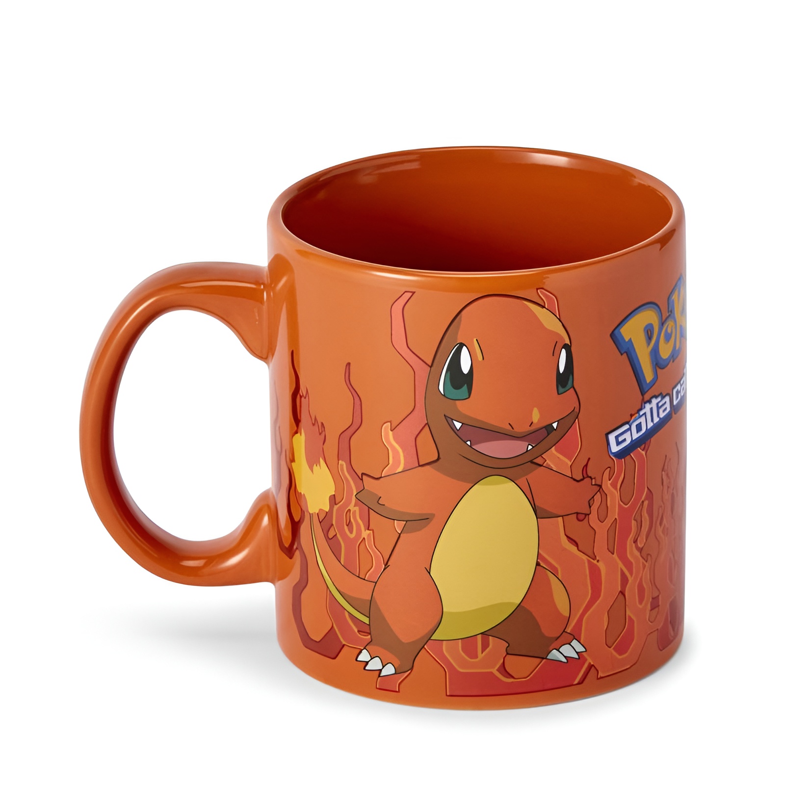 Pokémon Charmander 20oz Foil Print Ceramic Mug Orange Coffee Cup