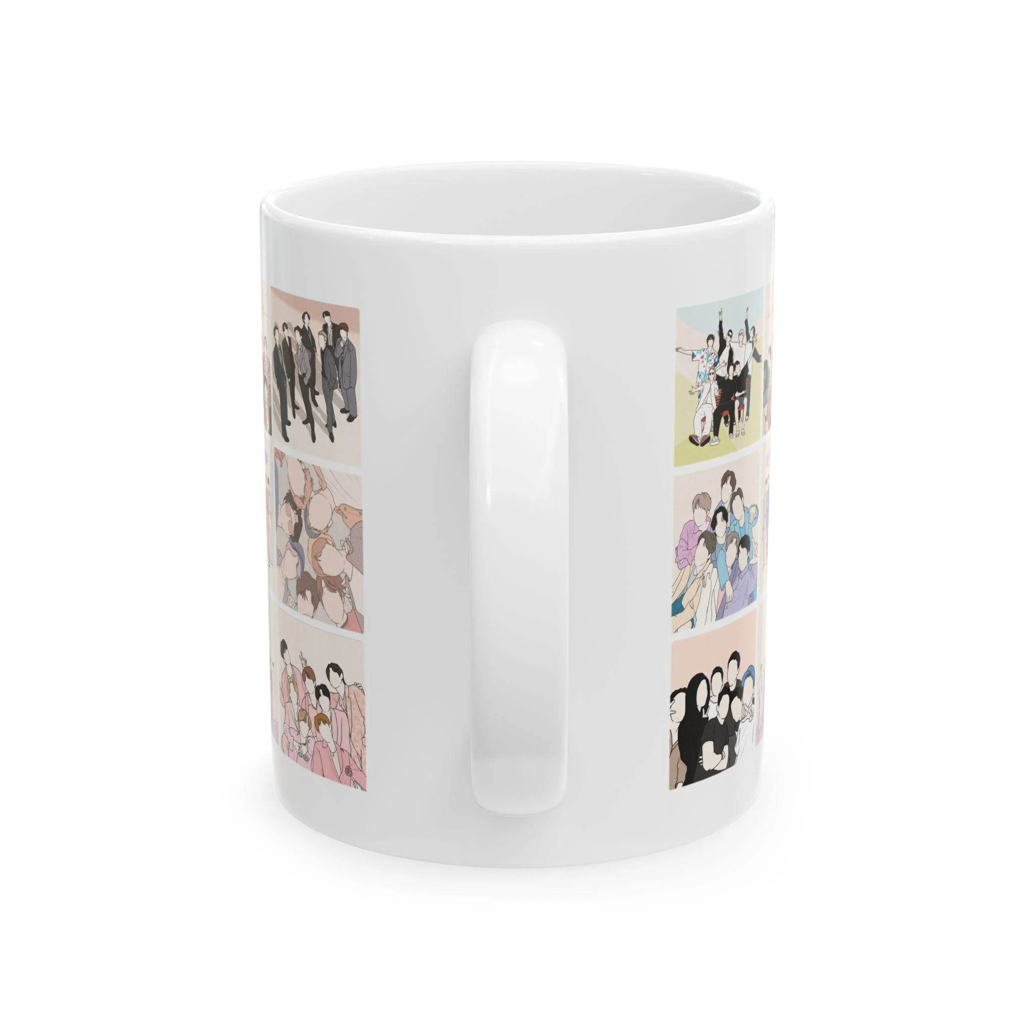 Ceramic Music Fan Collage Coffee Mug