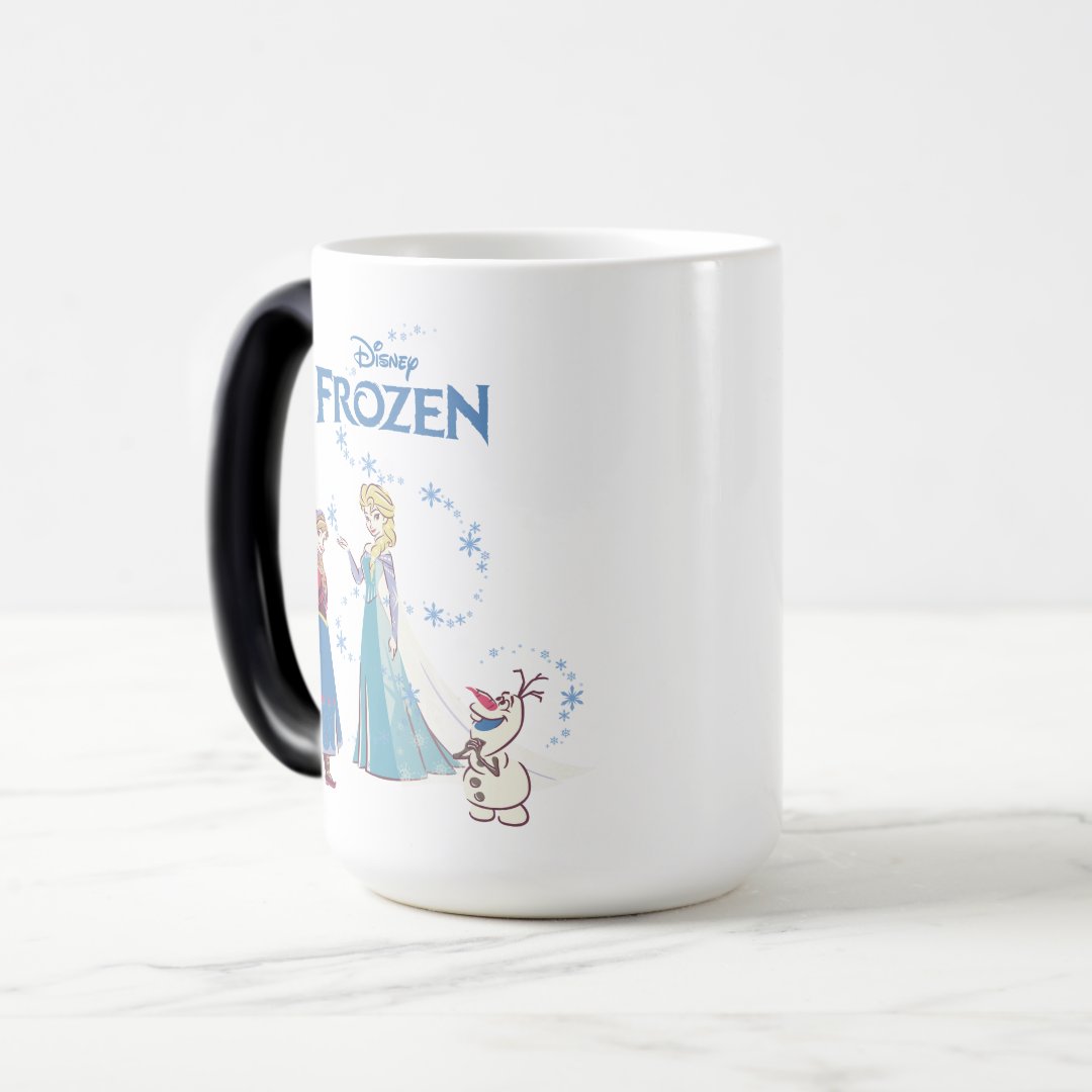 Frozen Heat Reveal Mug Elsa Anna Olaf Color Changing Coffee Cup