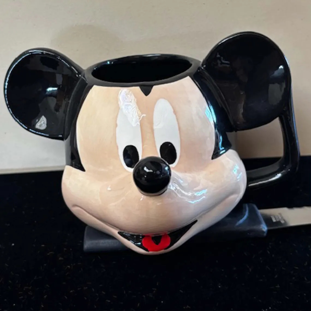 Set Of 2 Mickey And Minnie Mouse Character Themed Ceramic Figural Mug