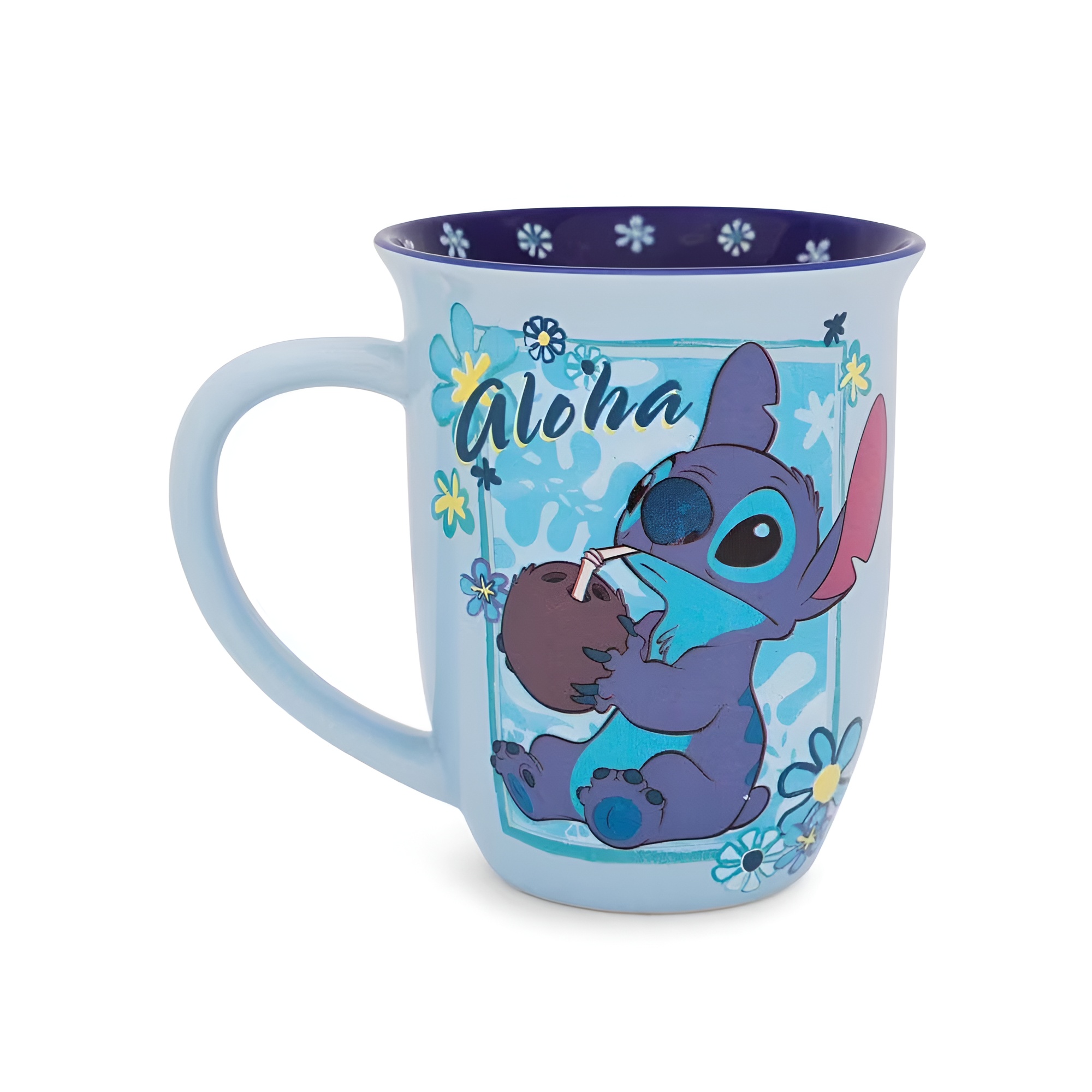 Aloha Stitch Cartoon Print 16oz Wide Rim Ceramic Coffee Mug
