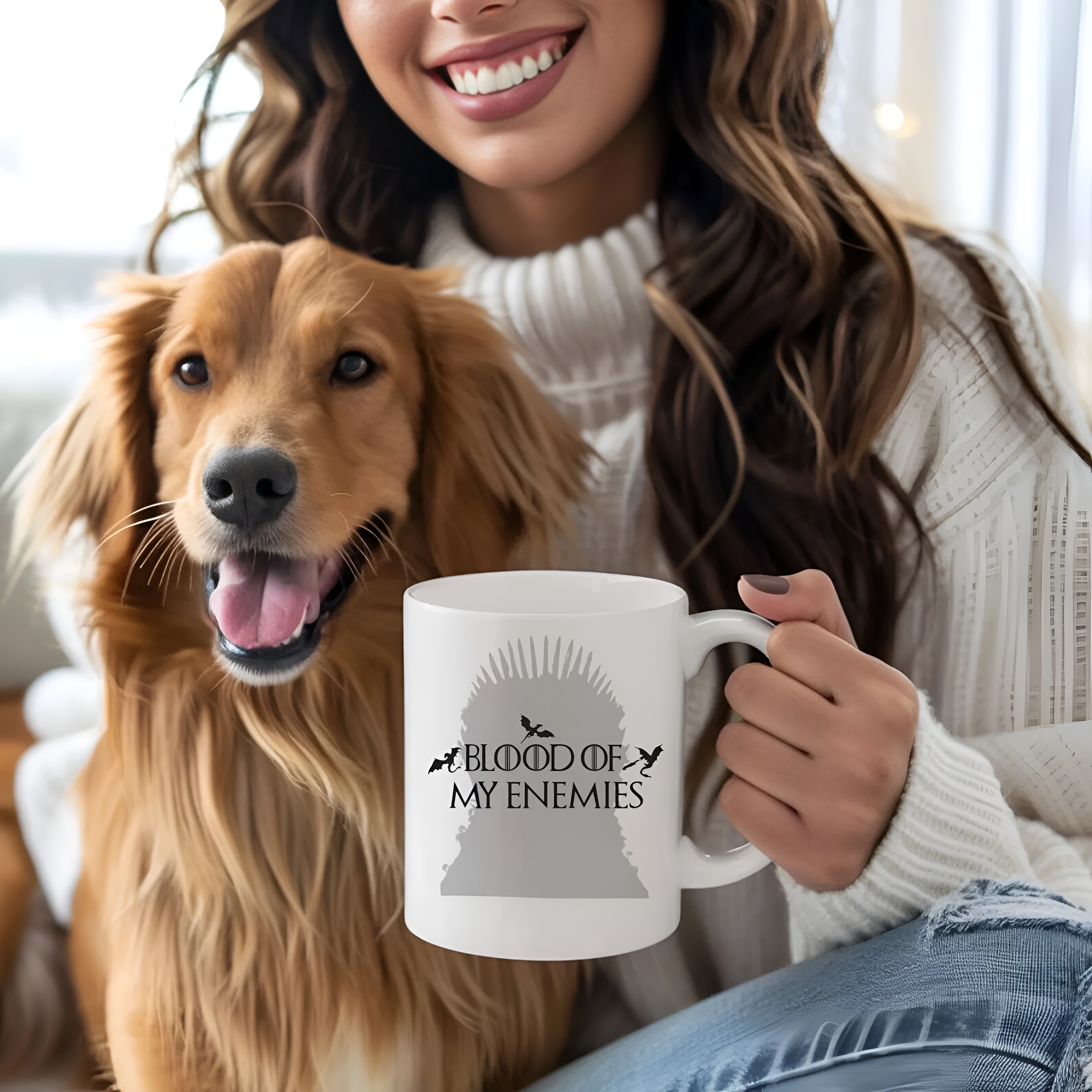 Game of Thrones Inspired Mug: Dragons Fantasy Ceramic Coffee Cup 