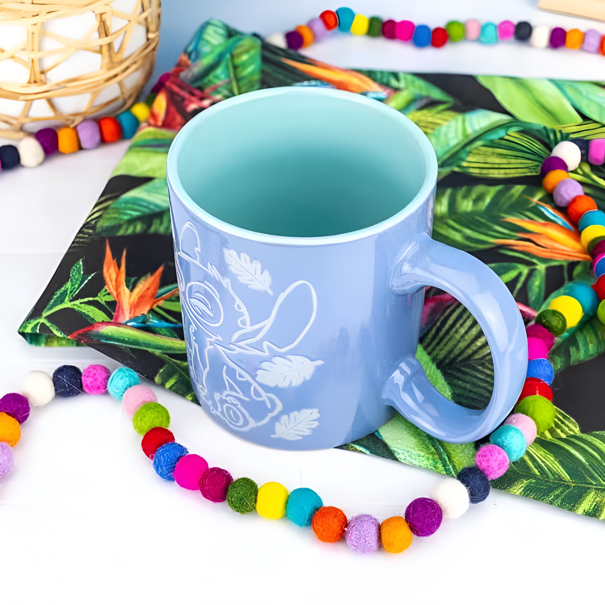 Stitch Wax Resist Themed 20oz Ceramic Coffee Mug