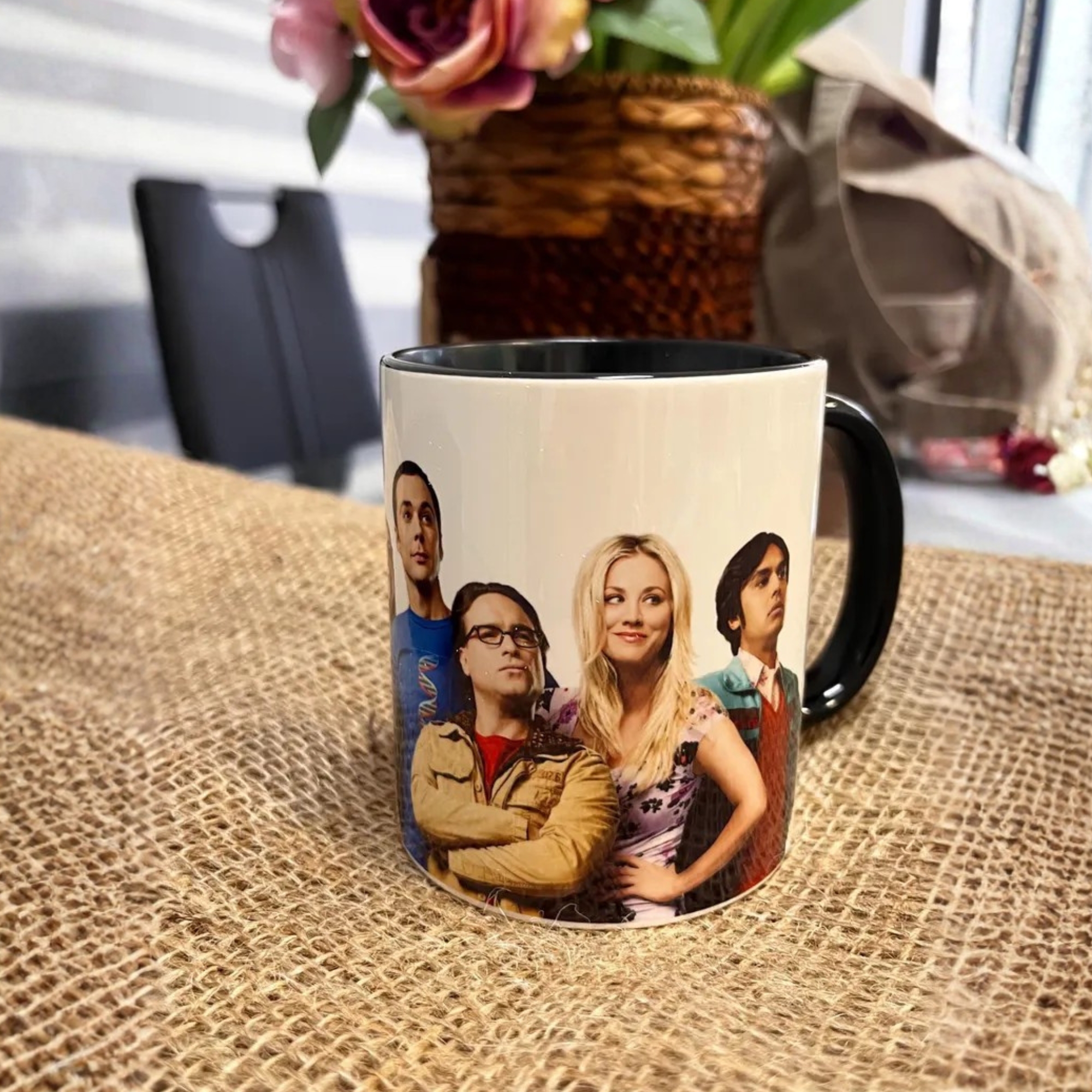 Big Bang Theory Coffee Cup With Classic Logo And Cast Print