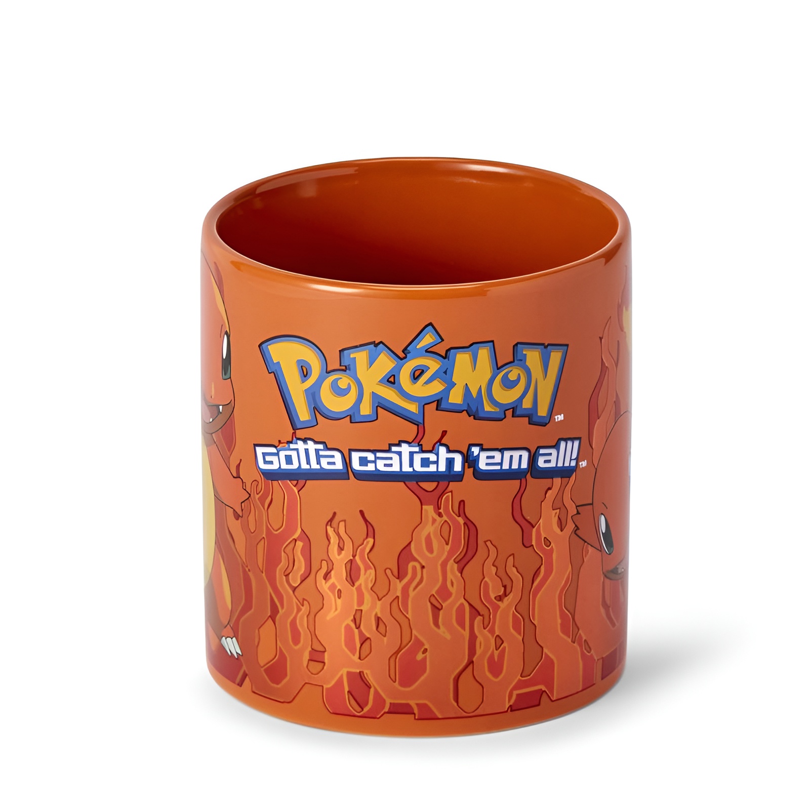 Pokémon Charmander 20oz Foil Print Ceramic Mug Orange Coffee Cup