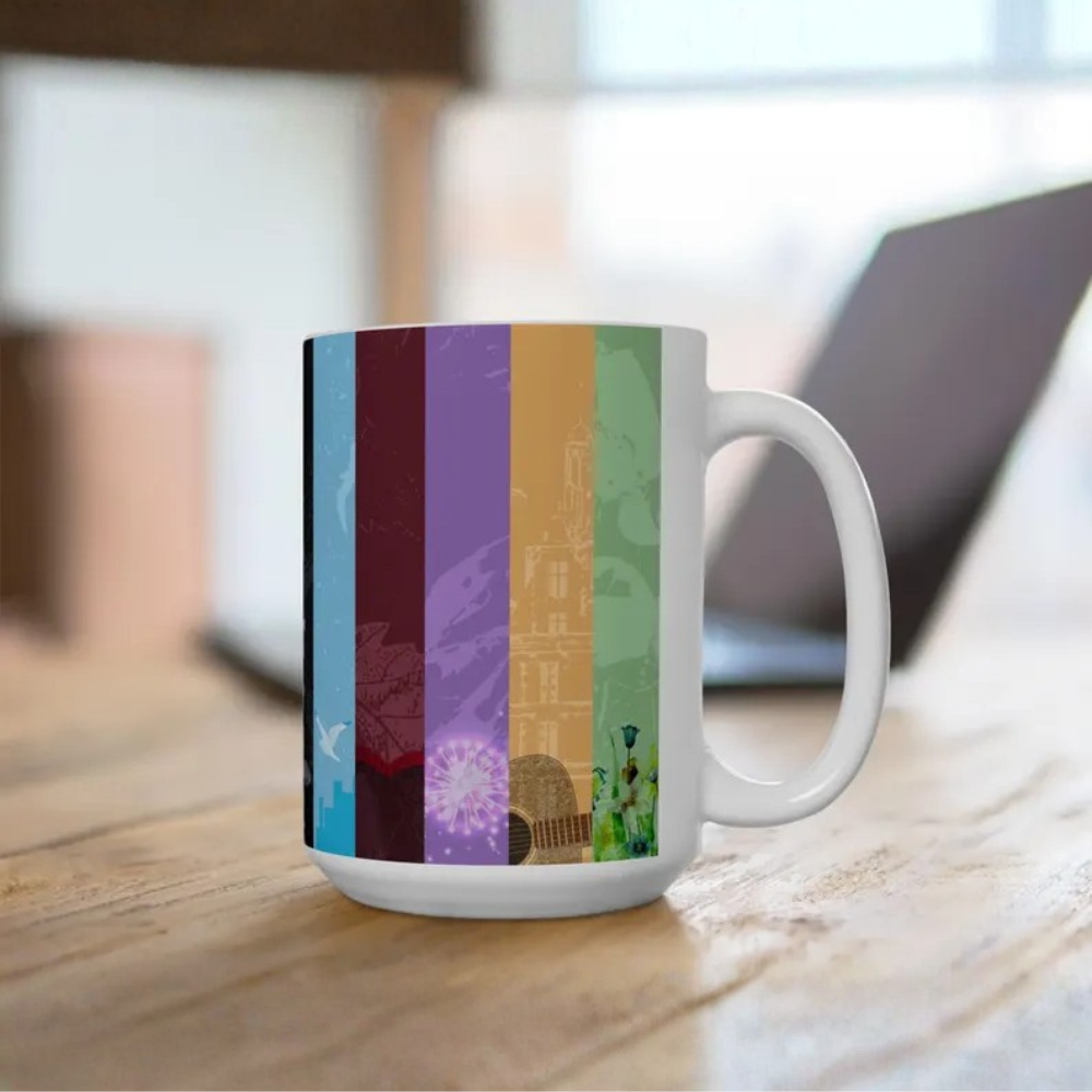 Eras Ceramic Mug, Colorful Music Fan Gift