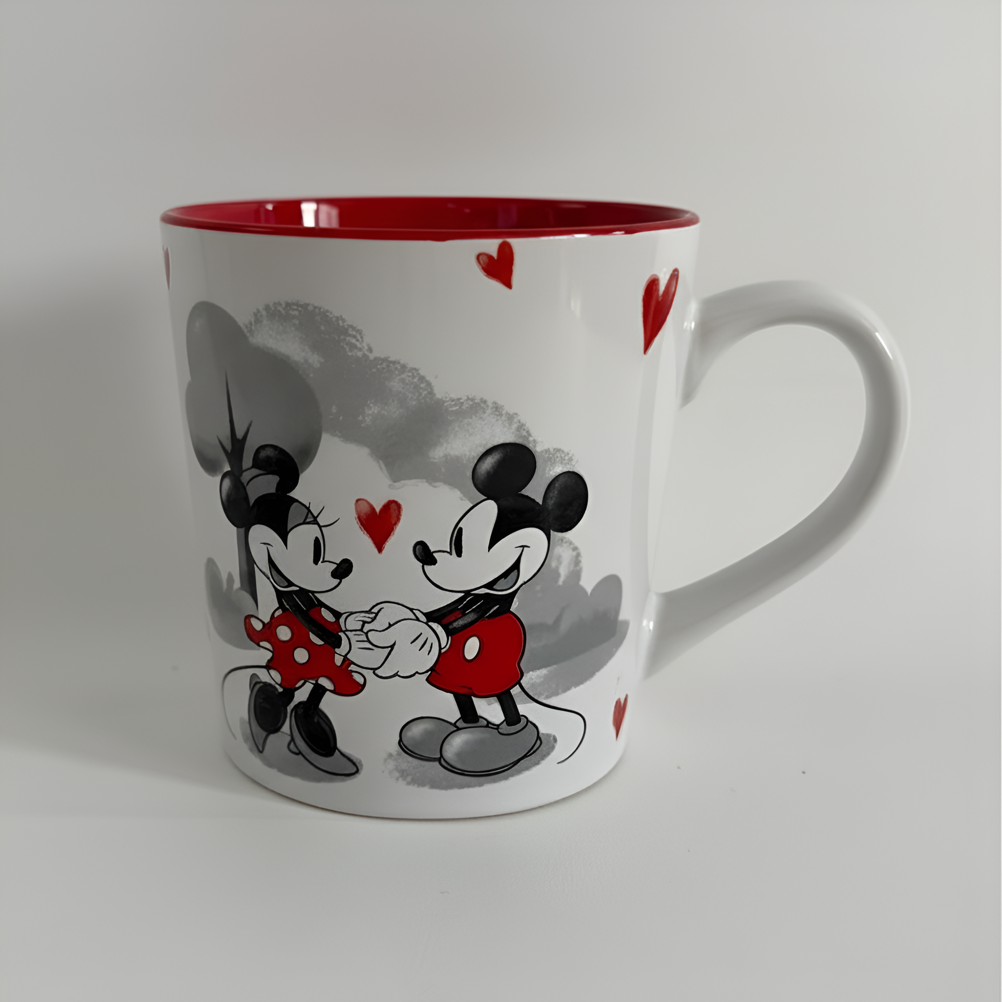 Mickey Minnie Valentine Style Printed Coffee Cup
