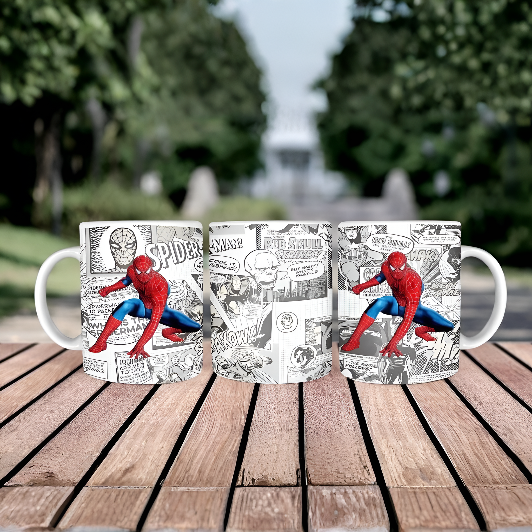 Spider Man Dynamic Pose Printed Tea Mug
