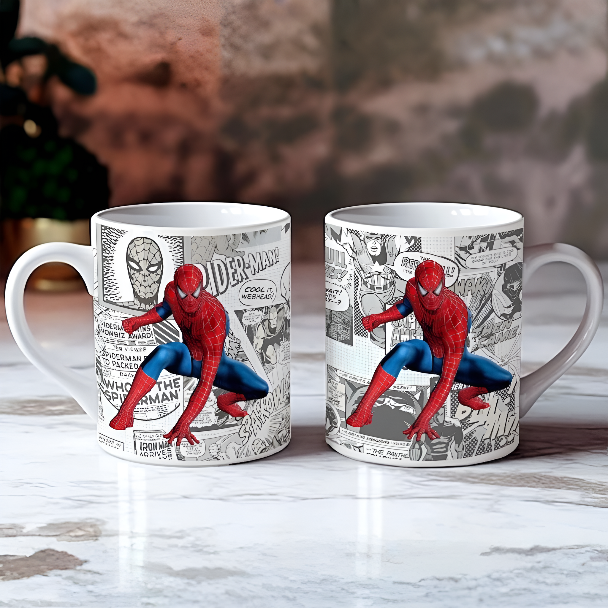 Spider Man Dynamic Pose Printed Tea Mug