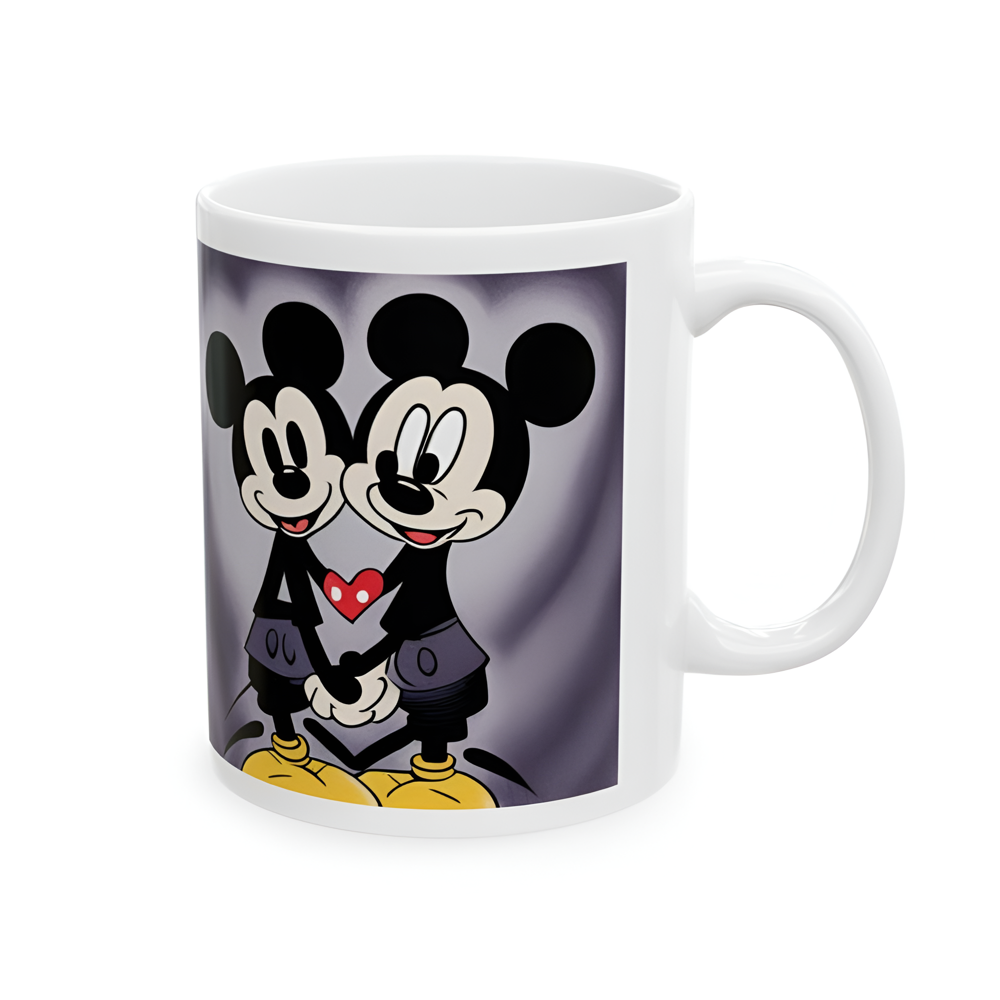 11oz Mickey And Minnie Printed Ceramic Mug 