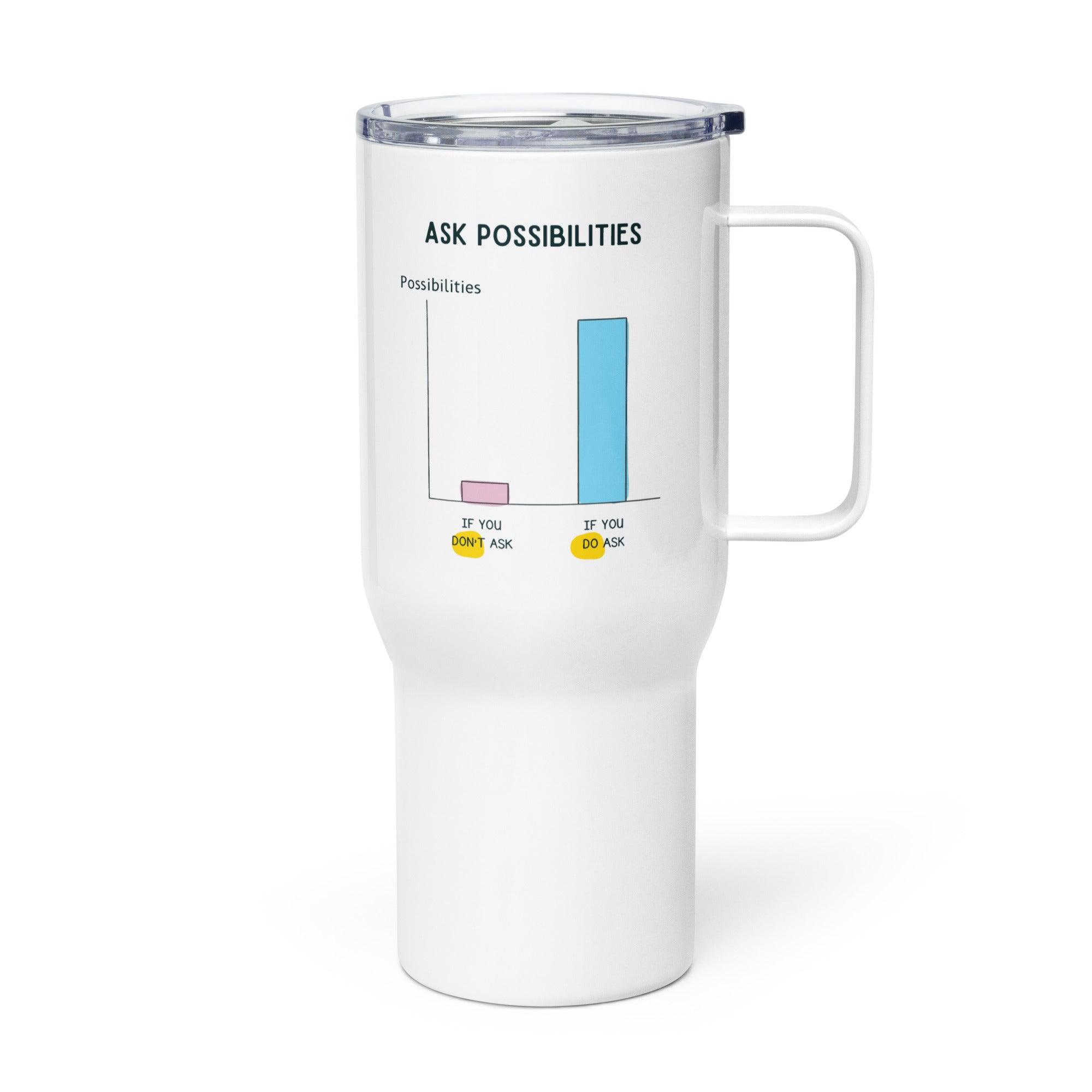 Ask Possibilities Printed Travel Mugs - Inspire Cups
