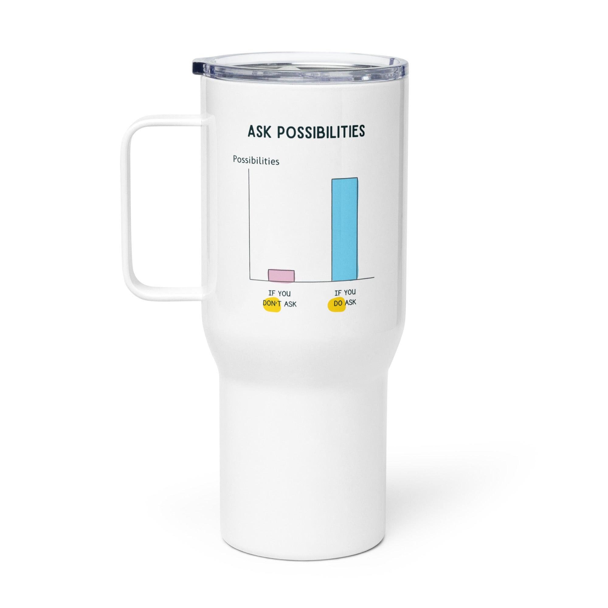 Ask Possibilities Printed Travel Mugs - Inspire Cups