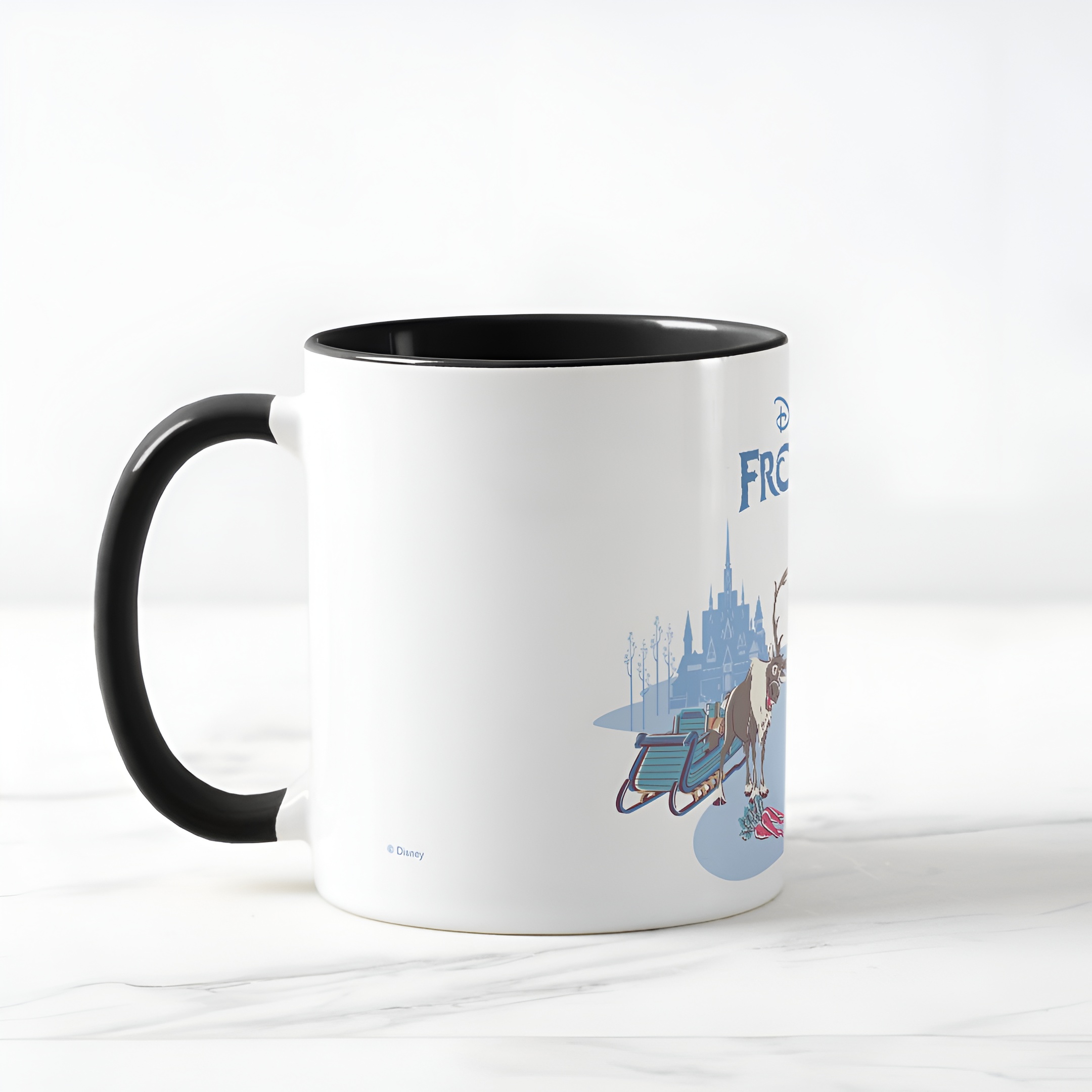Frozen Blue Pastel Two-Tone Mug Sven Anna Elsa Olaf Ceramic Coffee Cup