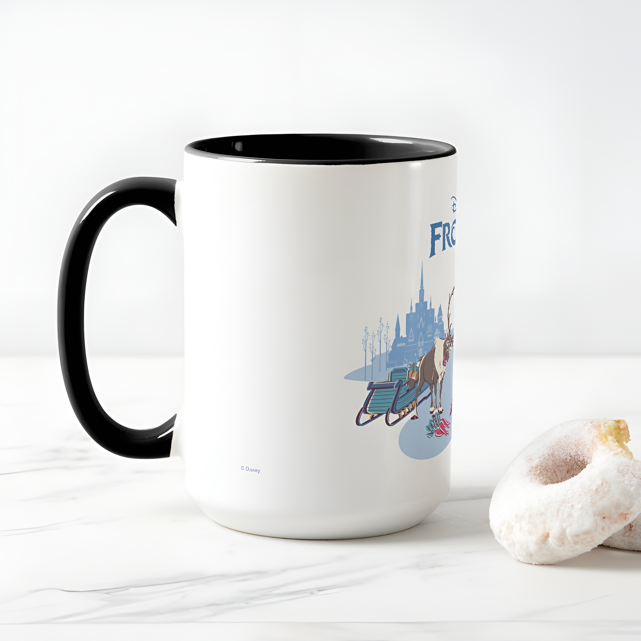Frozen Blue Pastel Two-Tone Mug Sven Anna Elsa Olaf Ceramic Coffee Cup