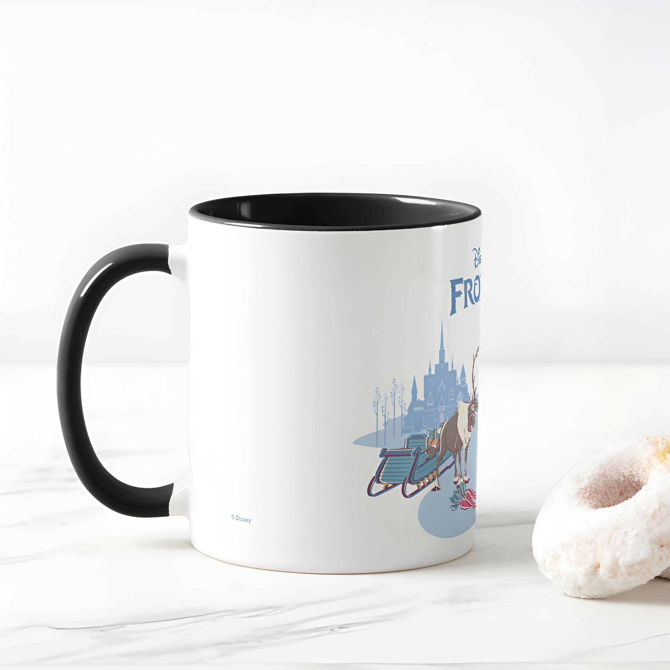 Frozen Blue Pastel Two-Tone Mug Sven Anna Elsa Olaf Ceramic Coffee Cup