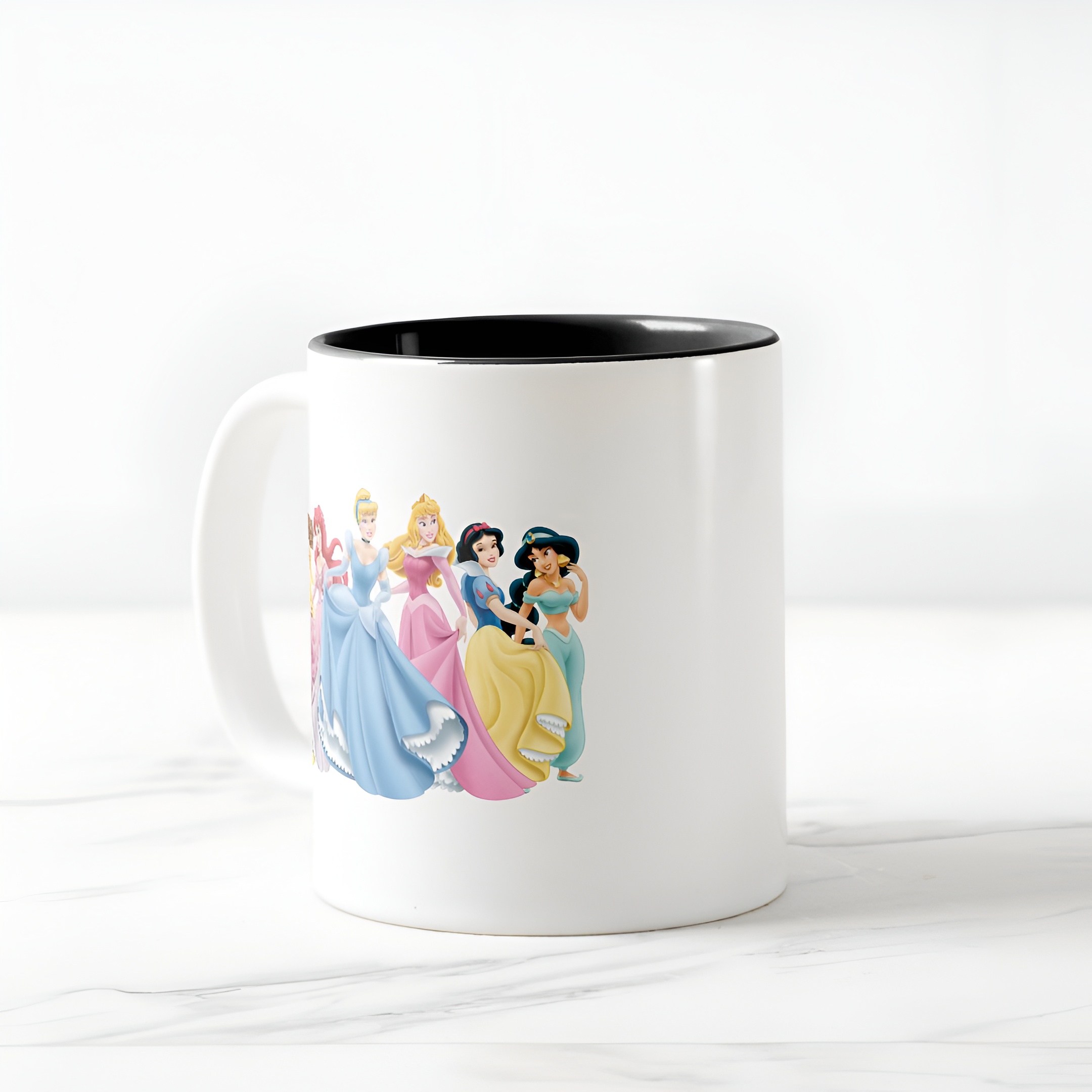 Princess Holding Dress Coffee Mug Disney Two Tone Cute Cup