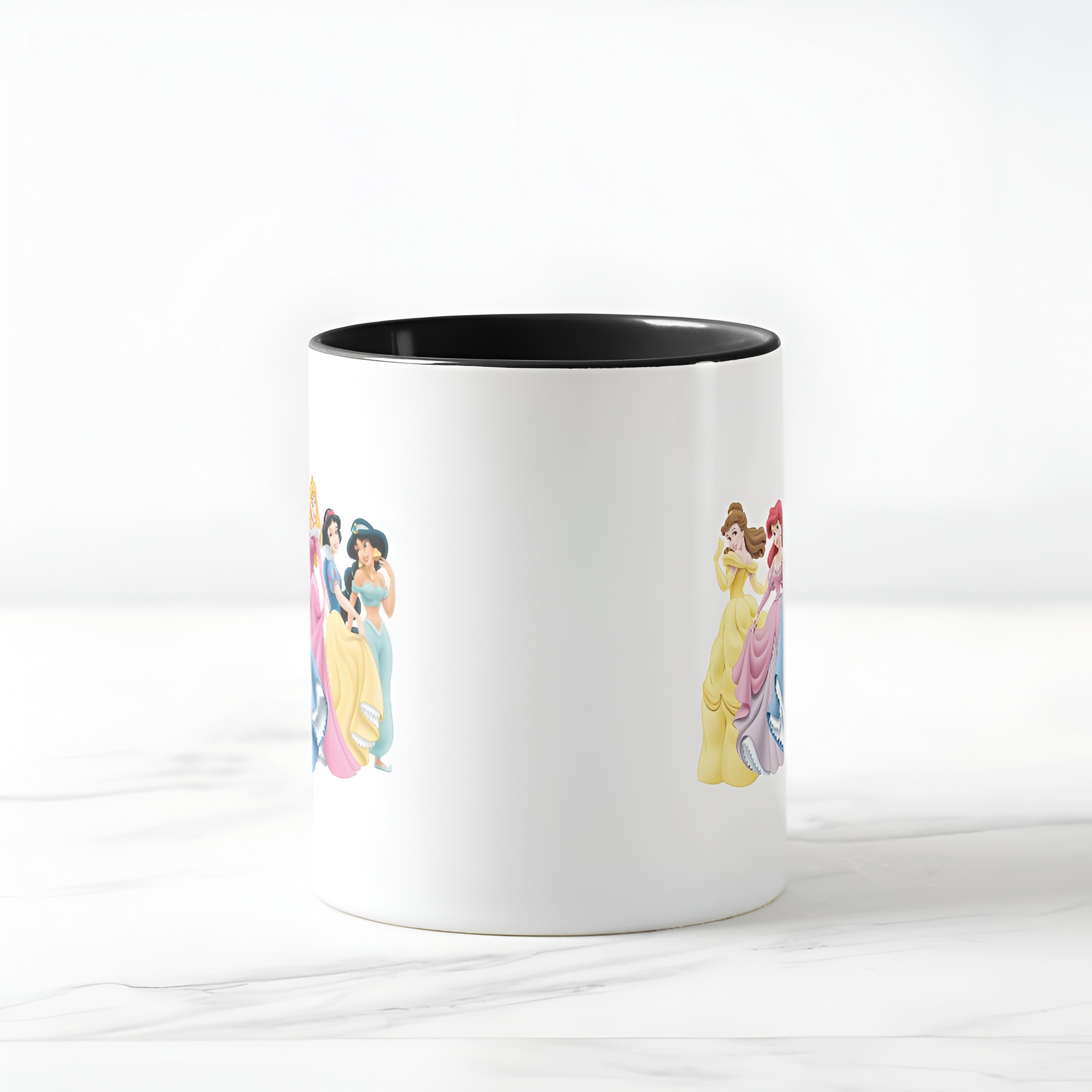 Two-Tone Princess Mug Holding Dresses Out Coffee Cup for Girls