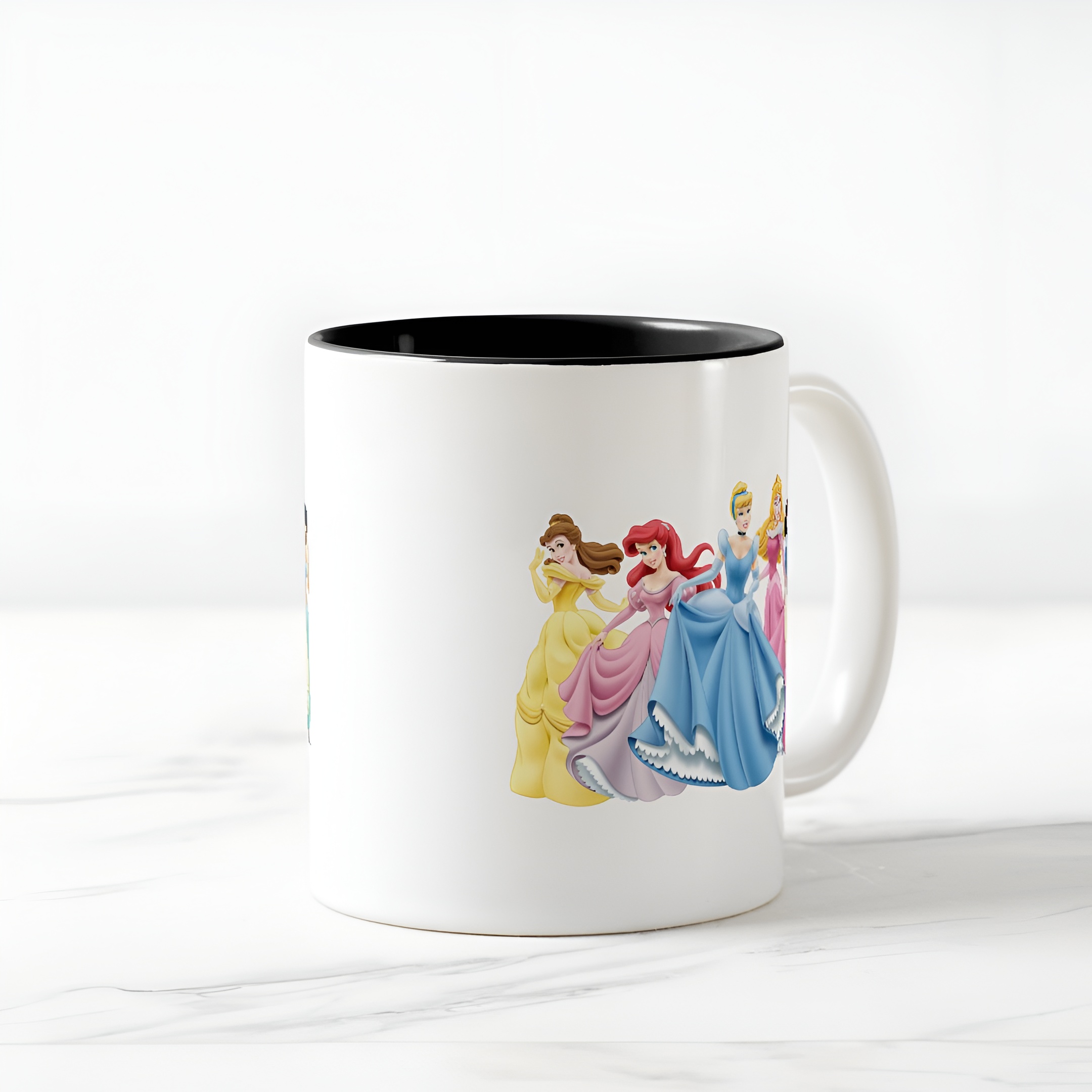 Princess Holding Dress Coffee Mug Disney Two Tone Cute Cup