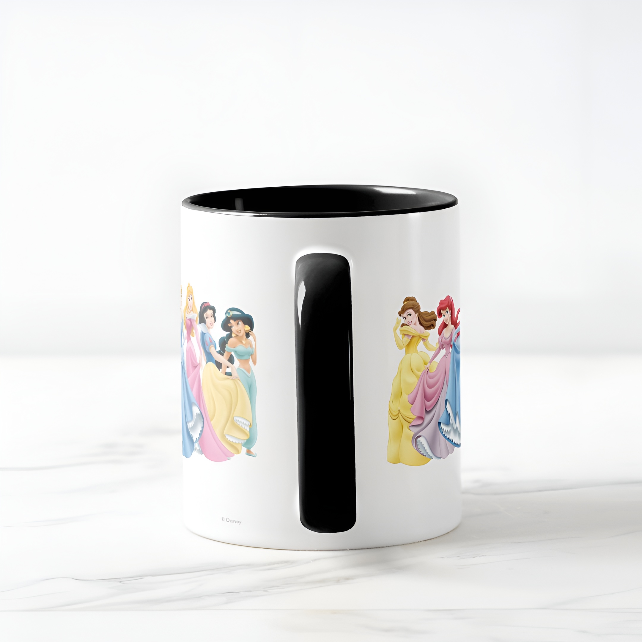 Two-Tone Princess Mug Holding Dresses Out Coffee Cup for Girls