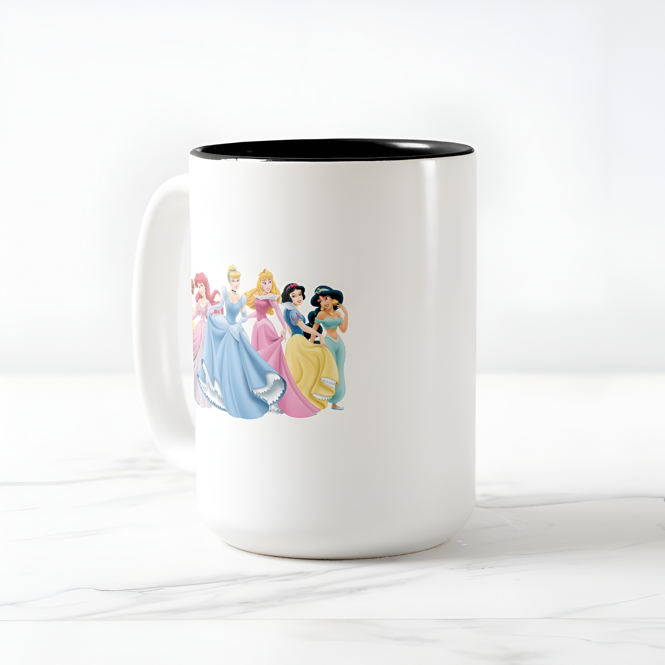 Princess Holding Dress Coffee Mug Disney Two Tone Cute Cup