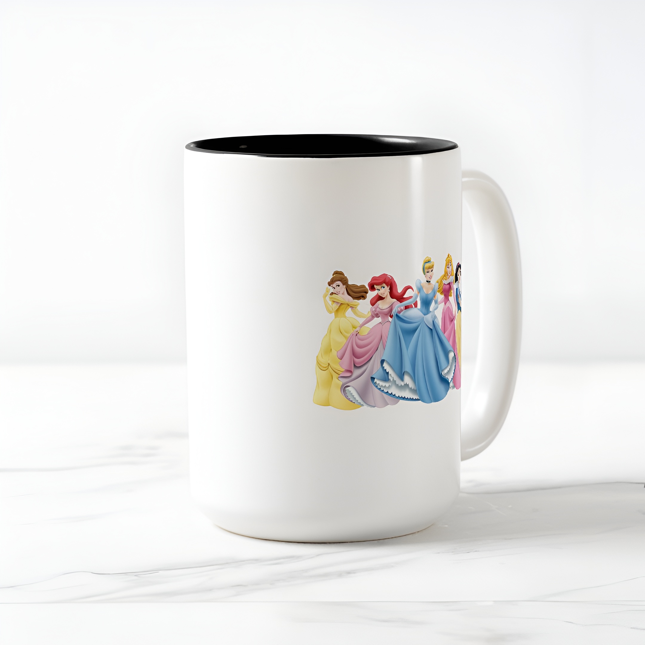 Princess Holding Dress Coffee Mug Disney Two Tone Cute Cup