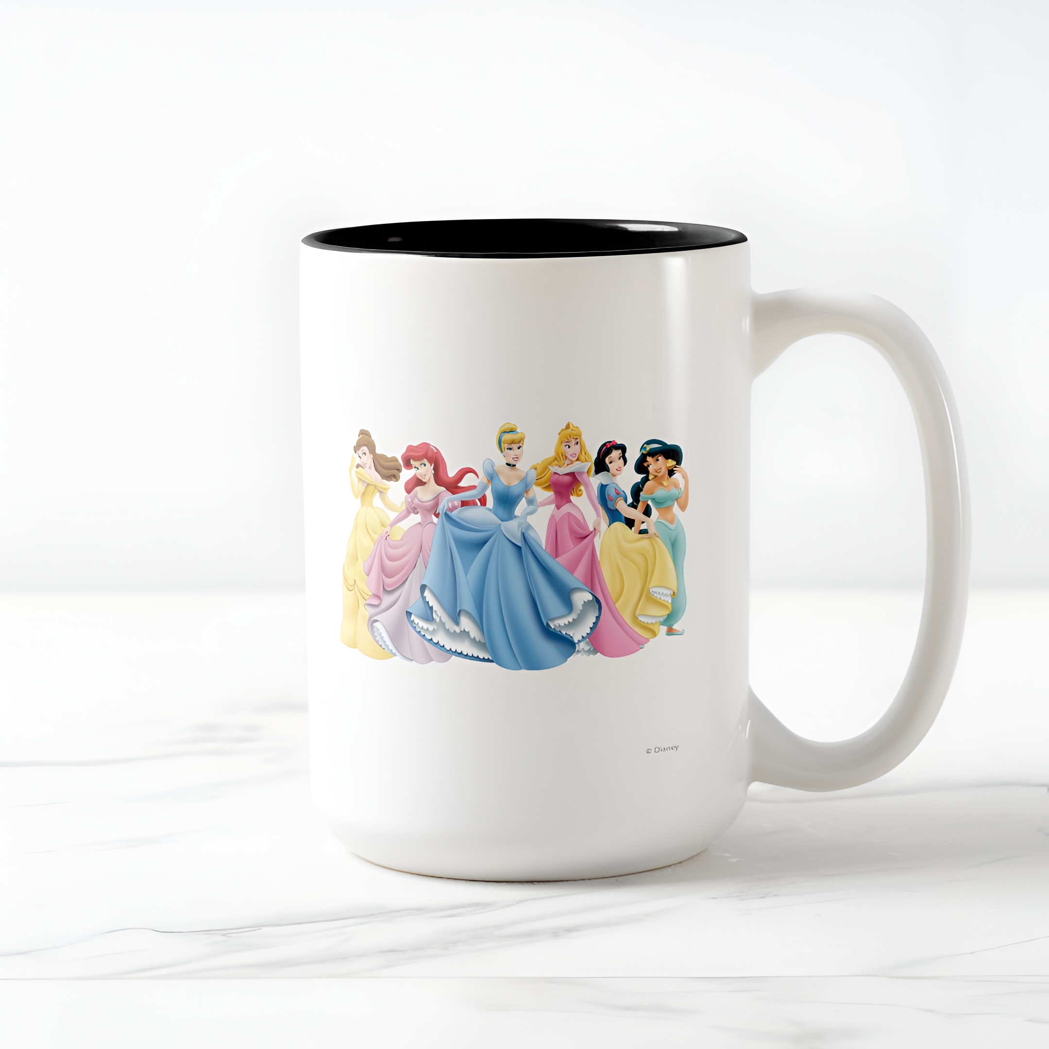 Princess Holding Dress Coffee Mug Disney Two Tone Cute Cup